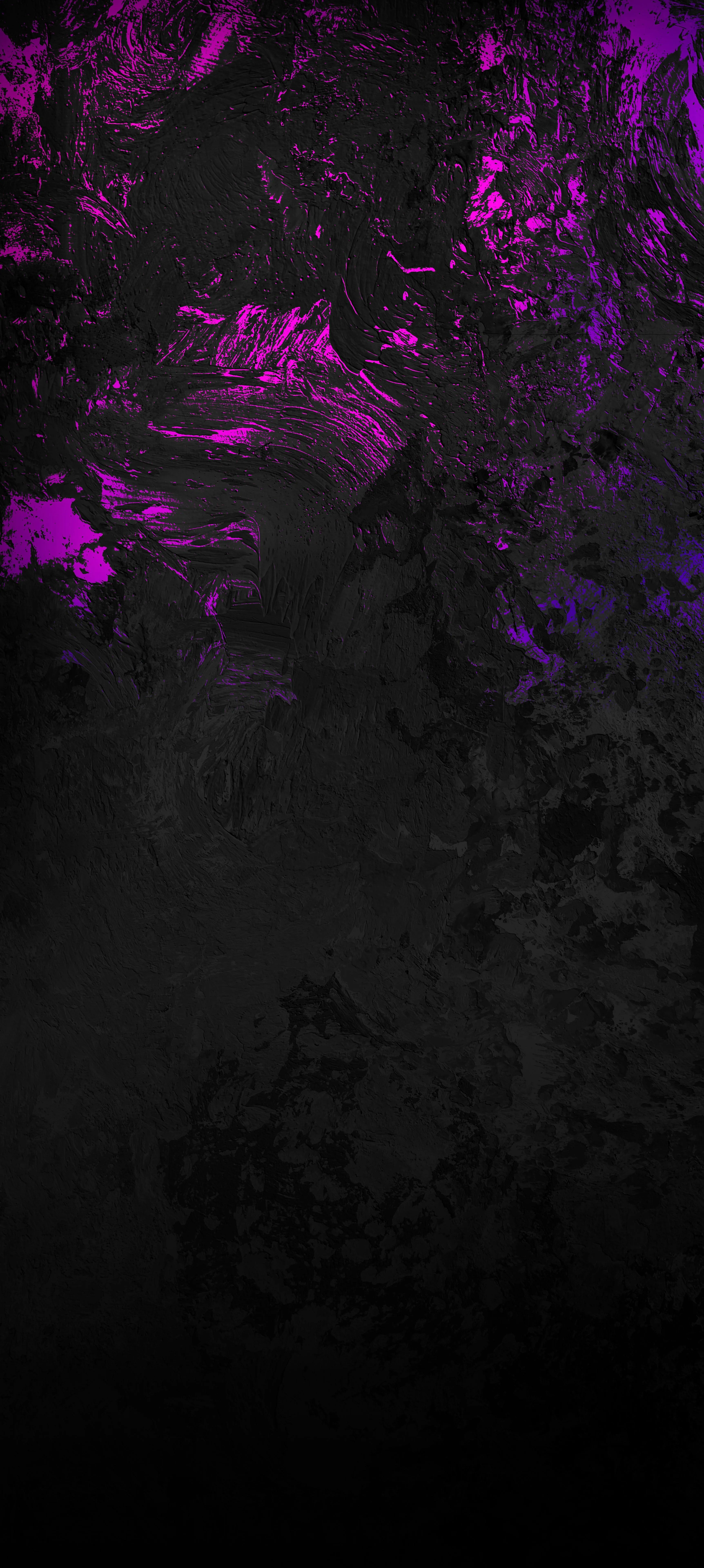 Dark Abstract Texture with Neon Purple Brush Stroke Design