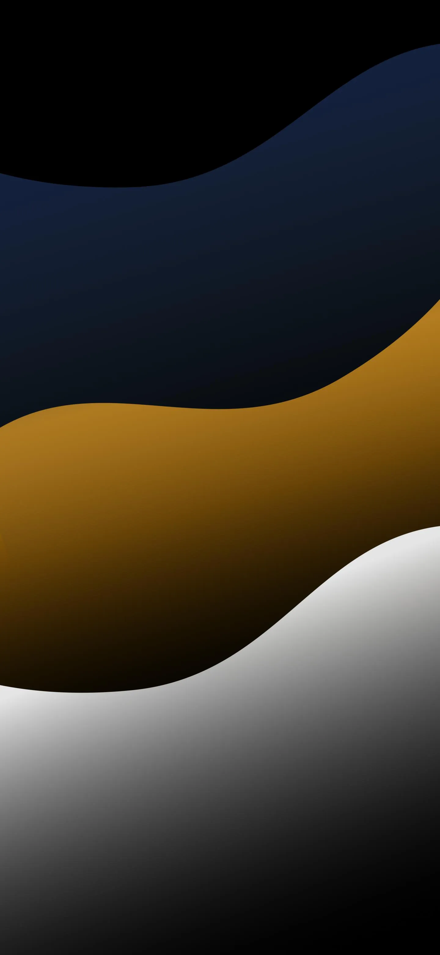 Dark Blue and Gold Abstract Wave Wallpaper for Devices