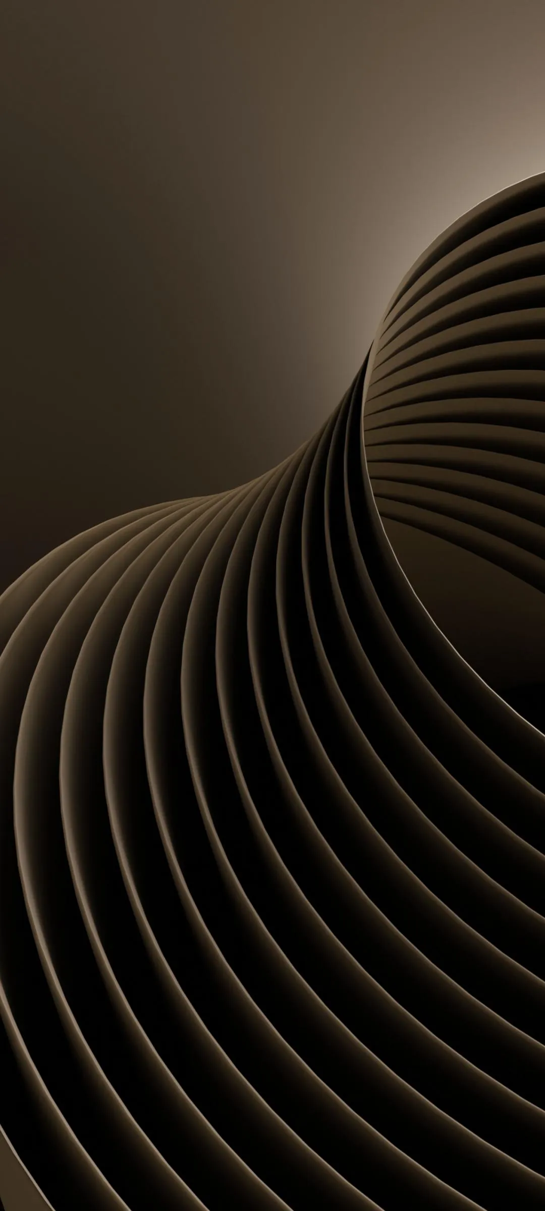 Dark Brown Curved Lines Abstract Pattern Design Wallpaper