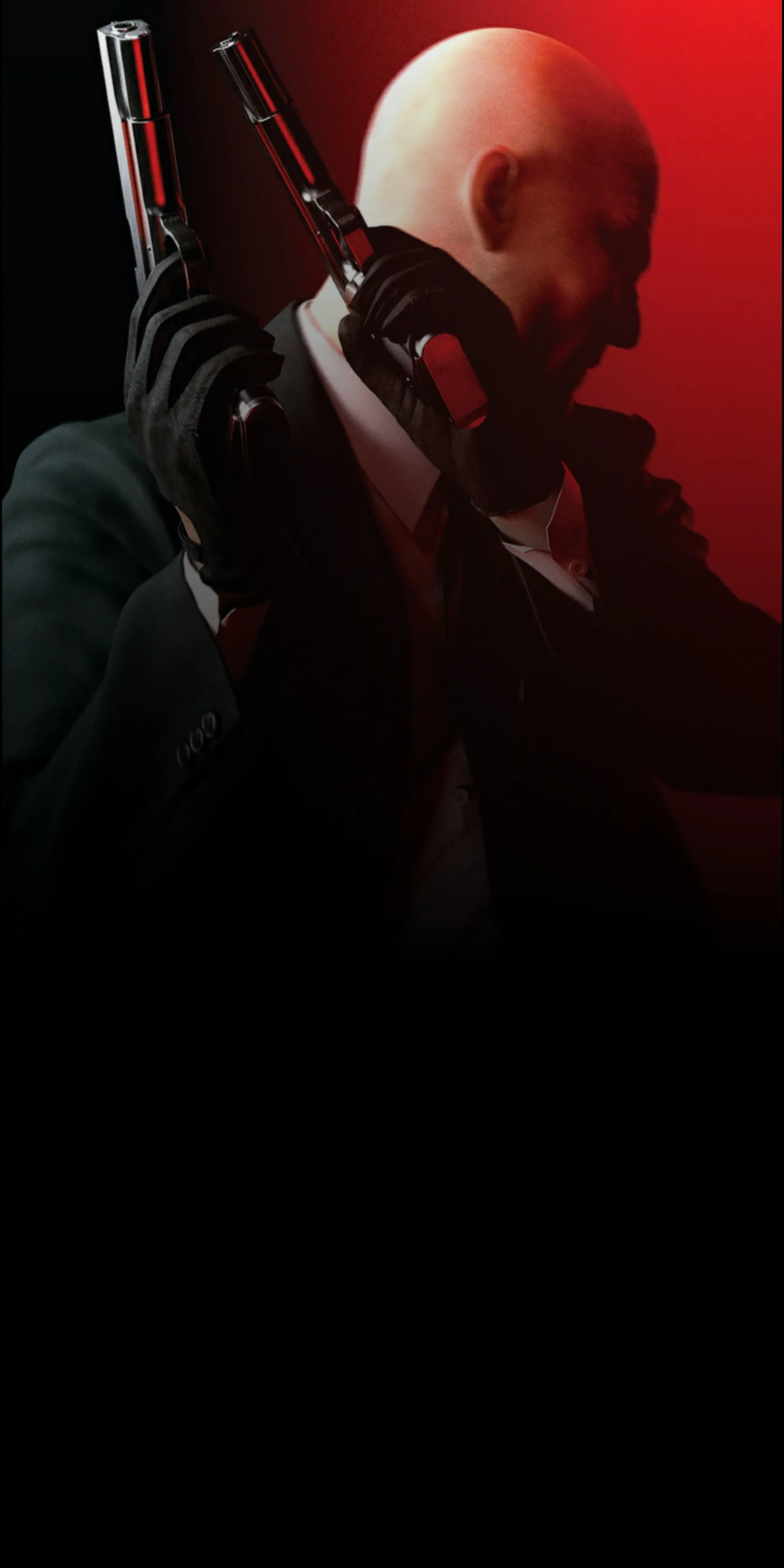 Dark Character Silhouette in Red Light Setting Wallpaper