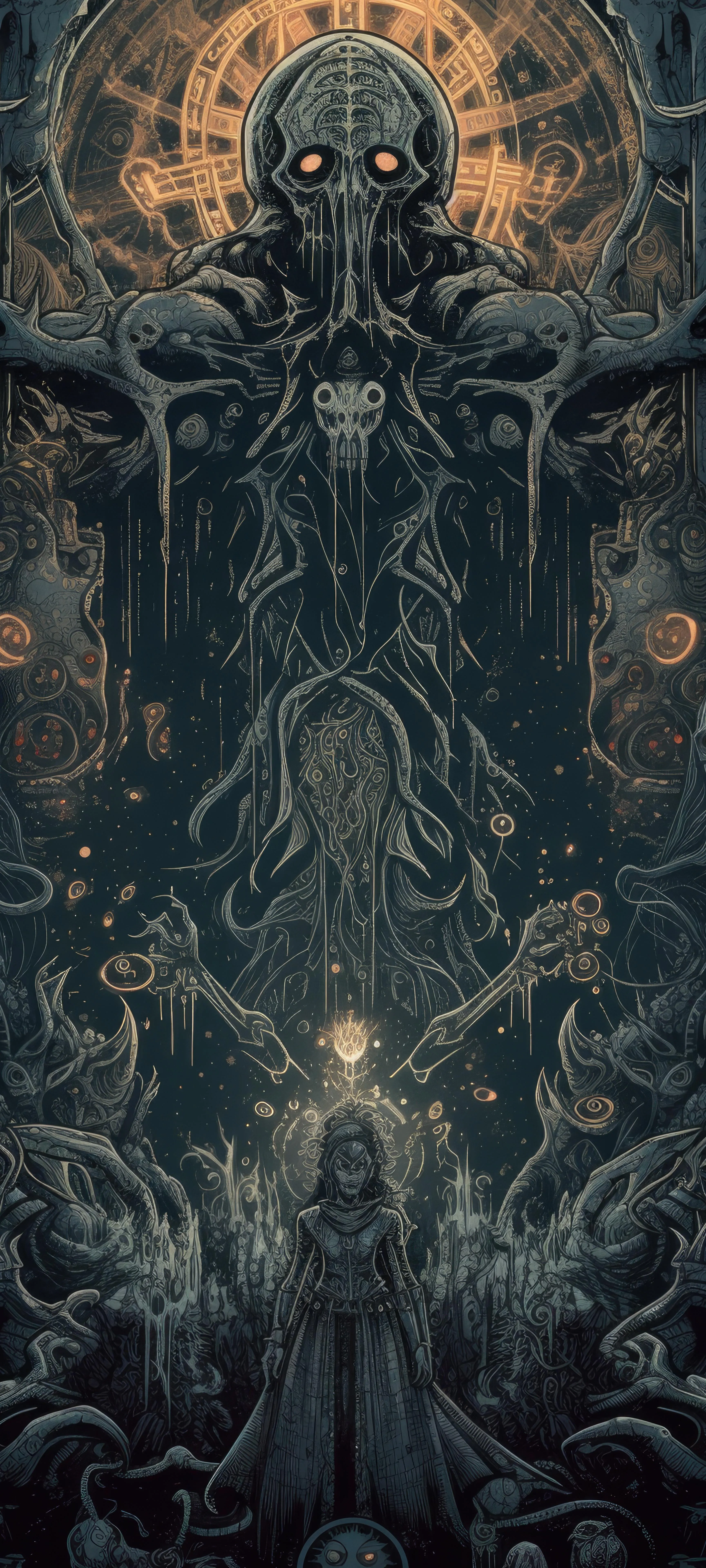 Dark Fantasy Creature Art with Detailed Textures Wallpaper