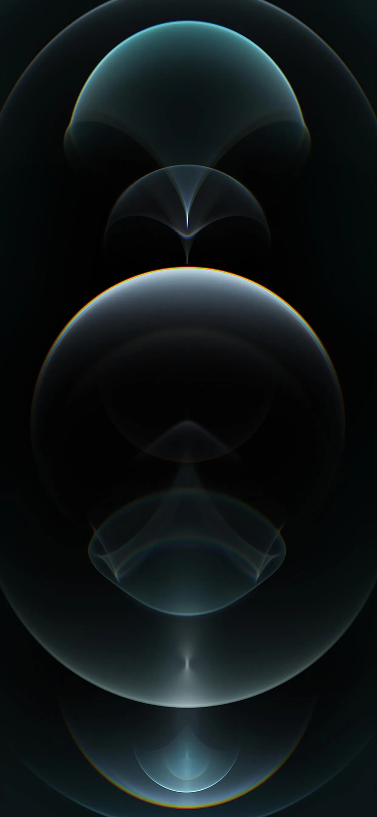 Dark Futuristic Circles Mobile Wallpaper Theme Background