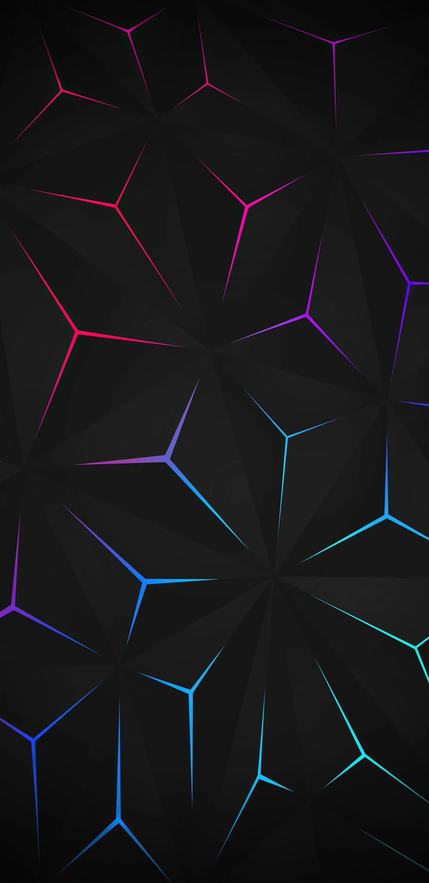 Dark Geometric Pattern with Subtle Neon Lighting Wallpaper
