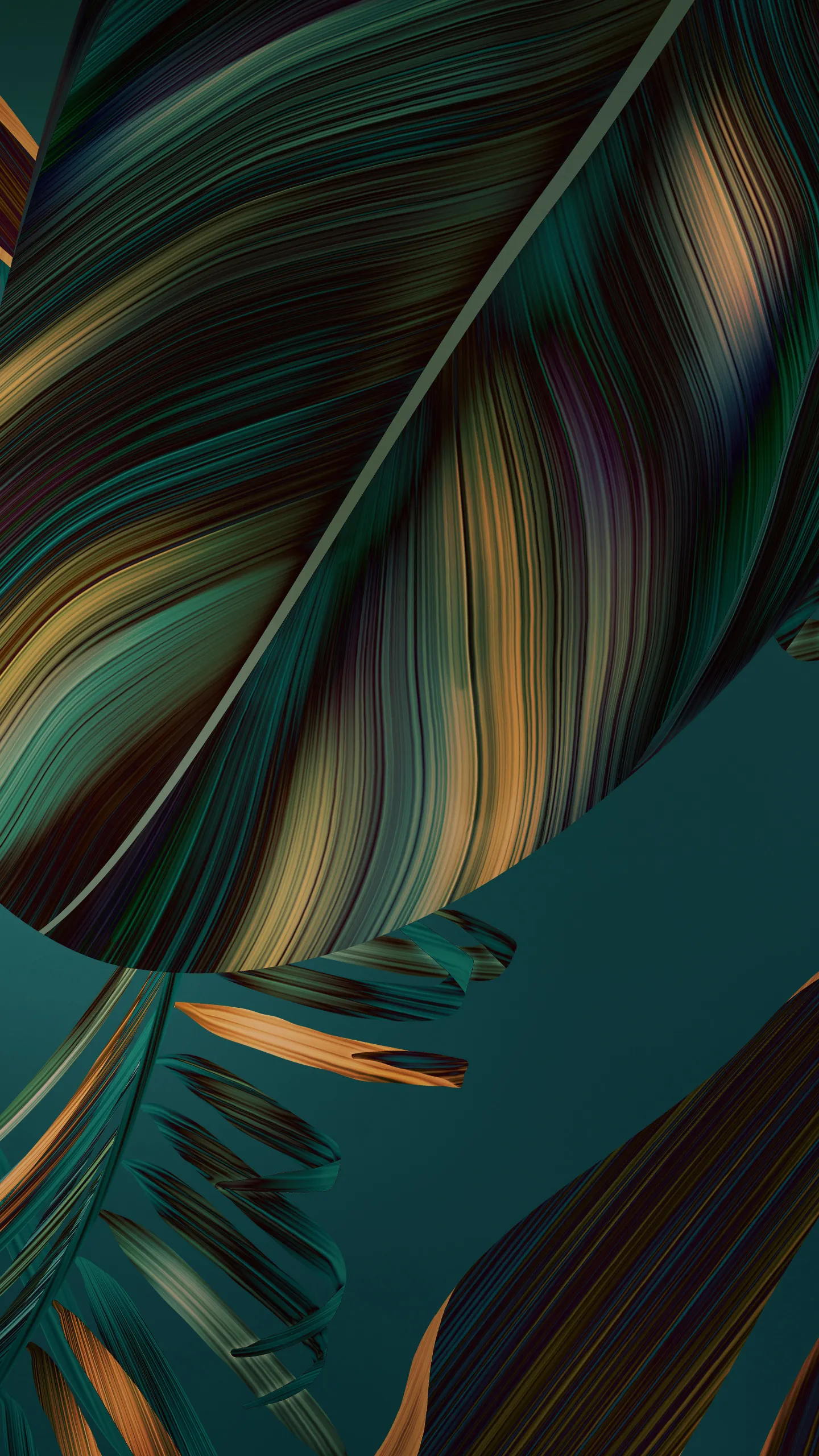 Dark Green Tropical Leaves with Elegant Lighting Image