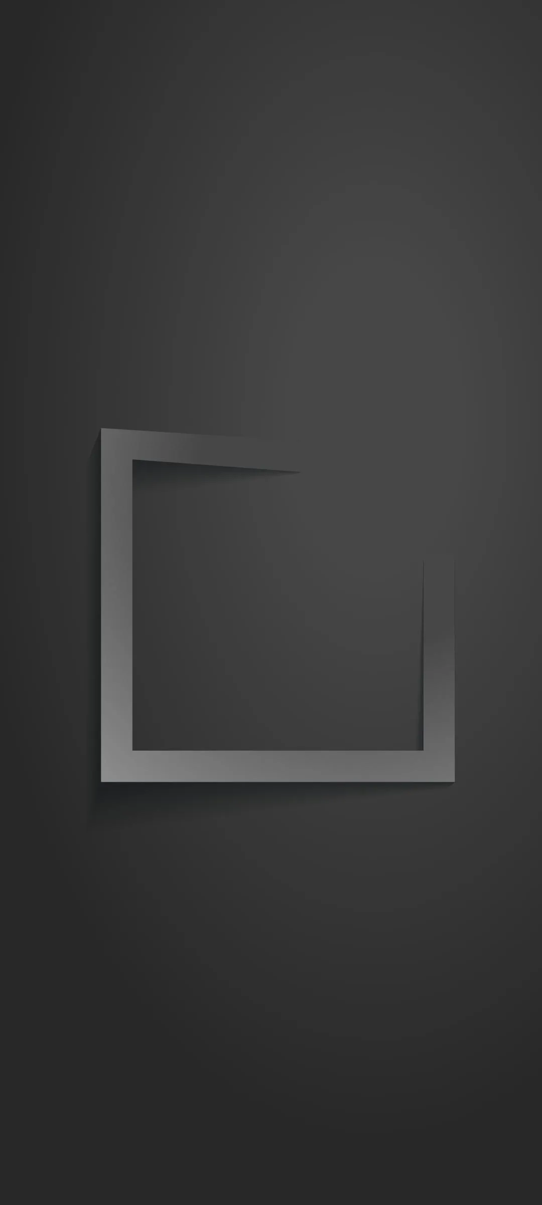 Dark Grey Minimal 3D Box Shadow Abstract HD Wallpaper