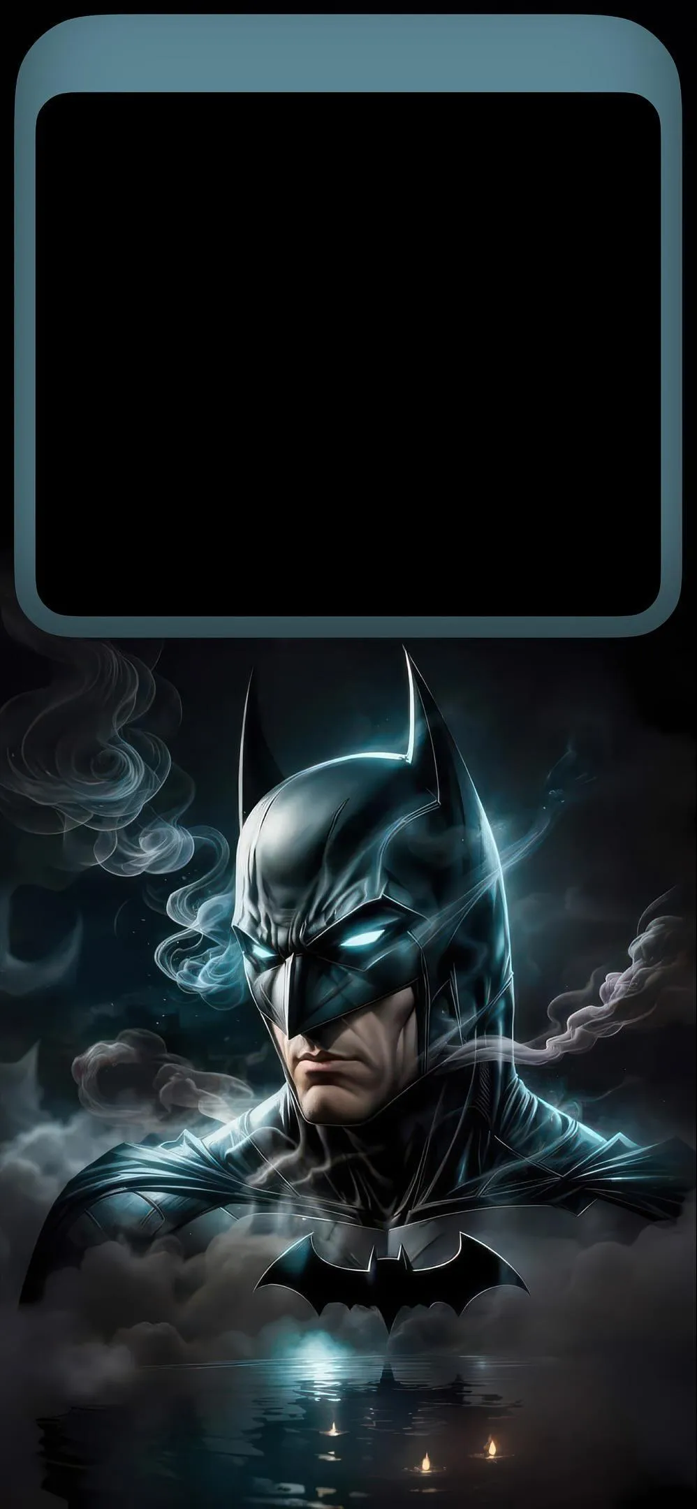 Dark Guardian Watching over the Misty City Night Image