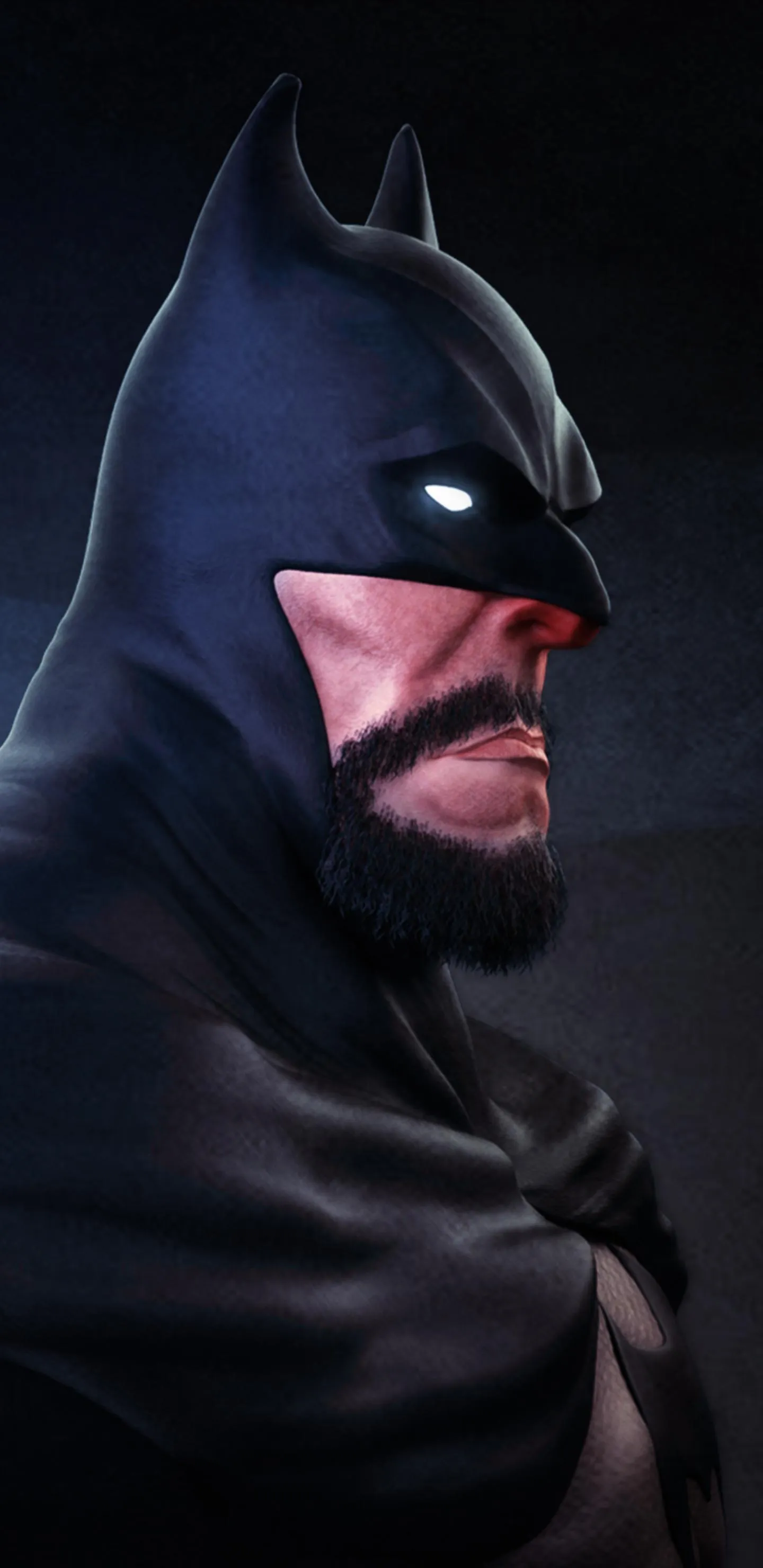 Dark Hero Portrait in Moody Artistic Lighting Wallpaper