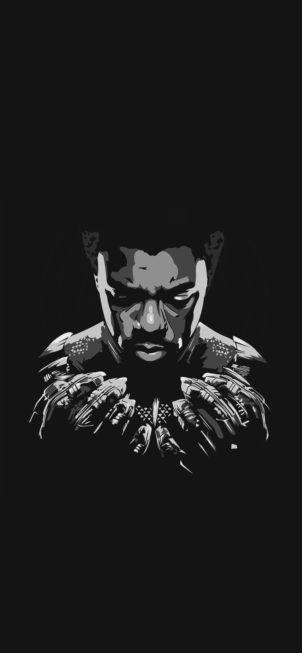 Dark Hero Portrait with Masked Face Illustration Wallpaper