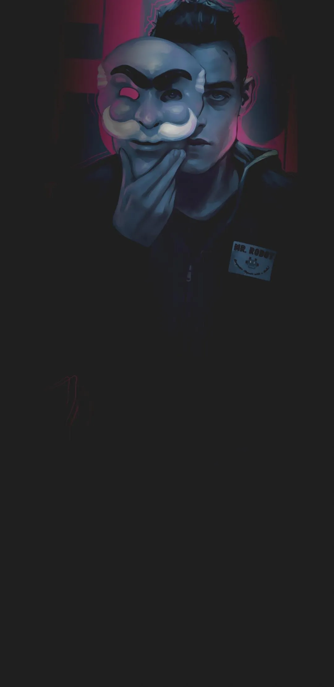 Dark Masked Character Art Wallpaper for Smartphones