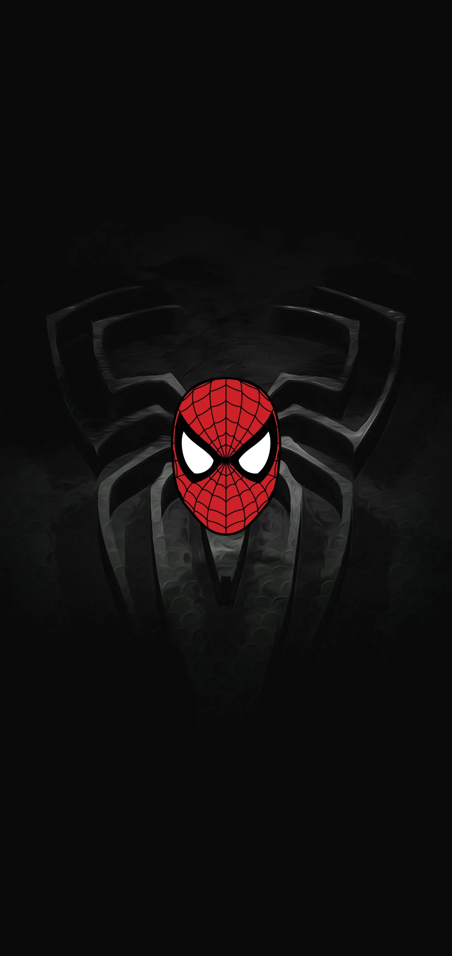 Dark Masked Character with Red Eyes Digital Artwork