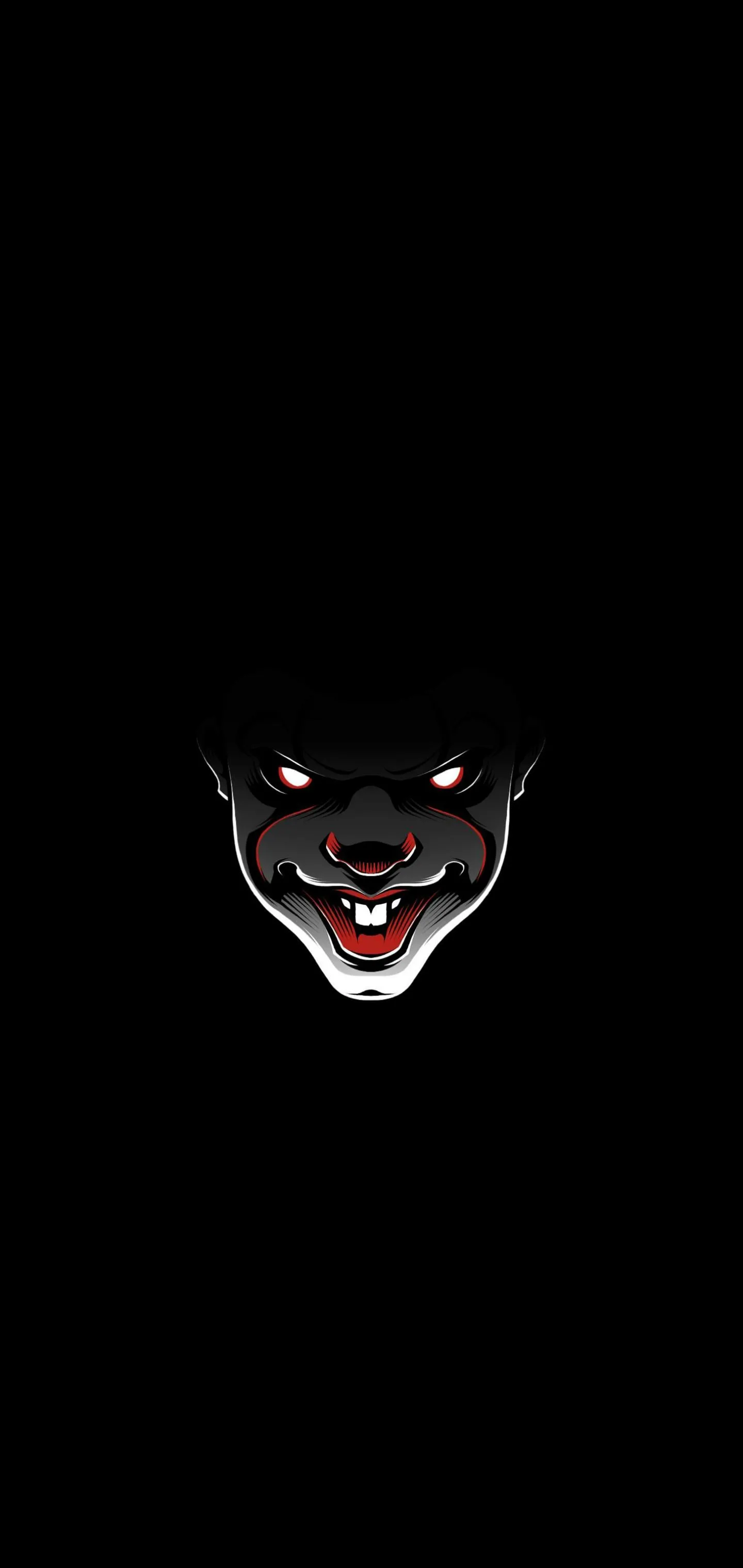 Dark Masked Face Emerging from Black Background Wallpaper