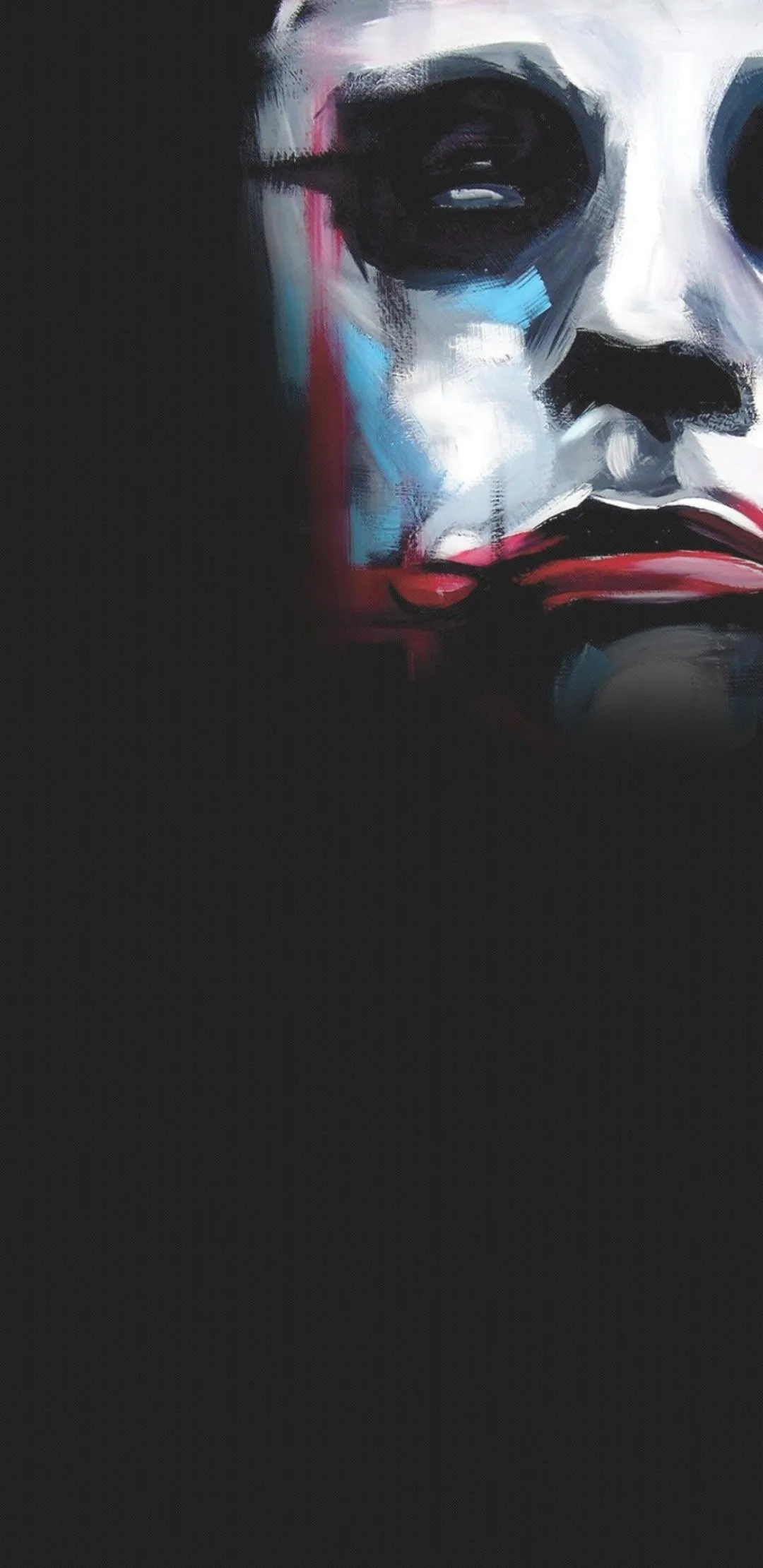 Dark Masked Figure Standing in Ominous Red Black Light