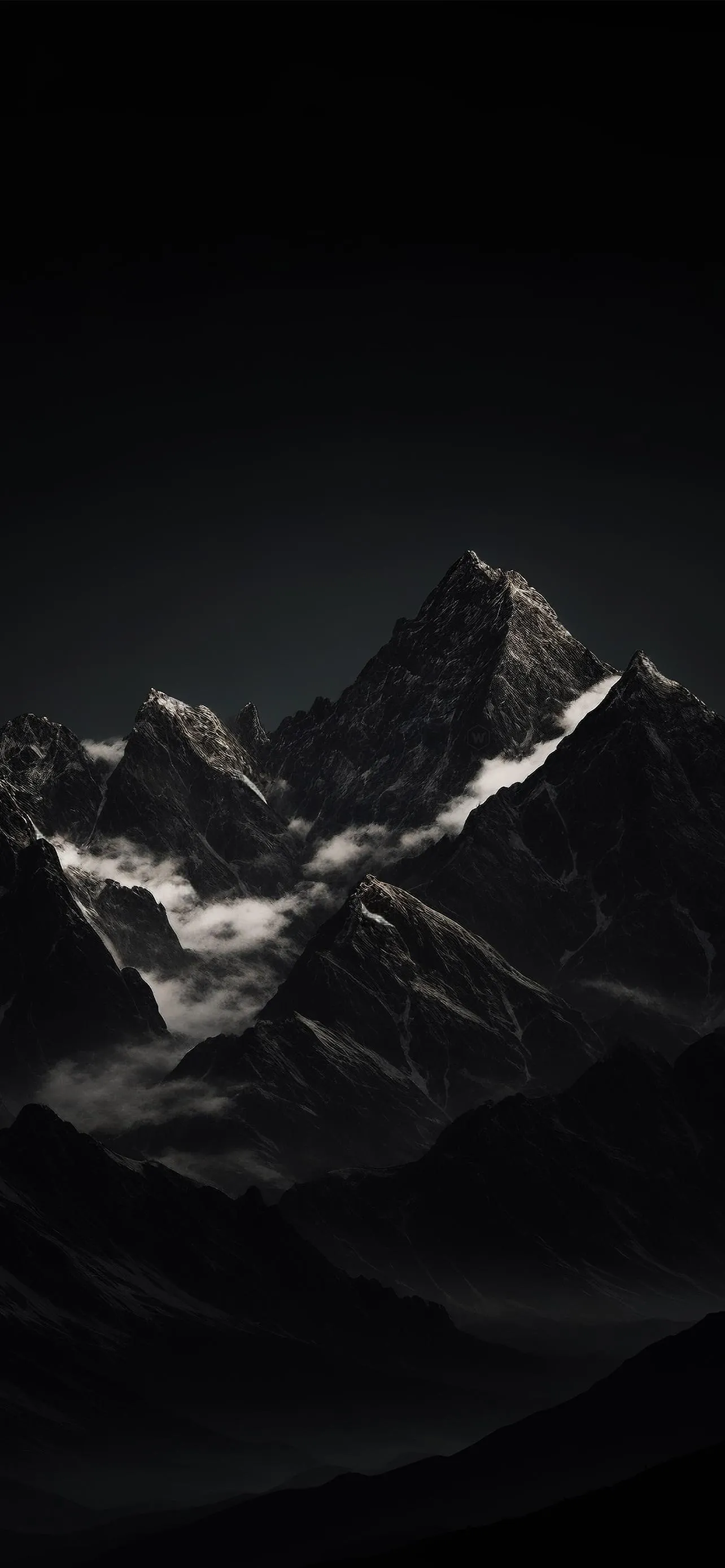 Dark Mountain Landscape Minimalist Phone Design Wallpaper