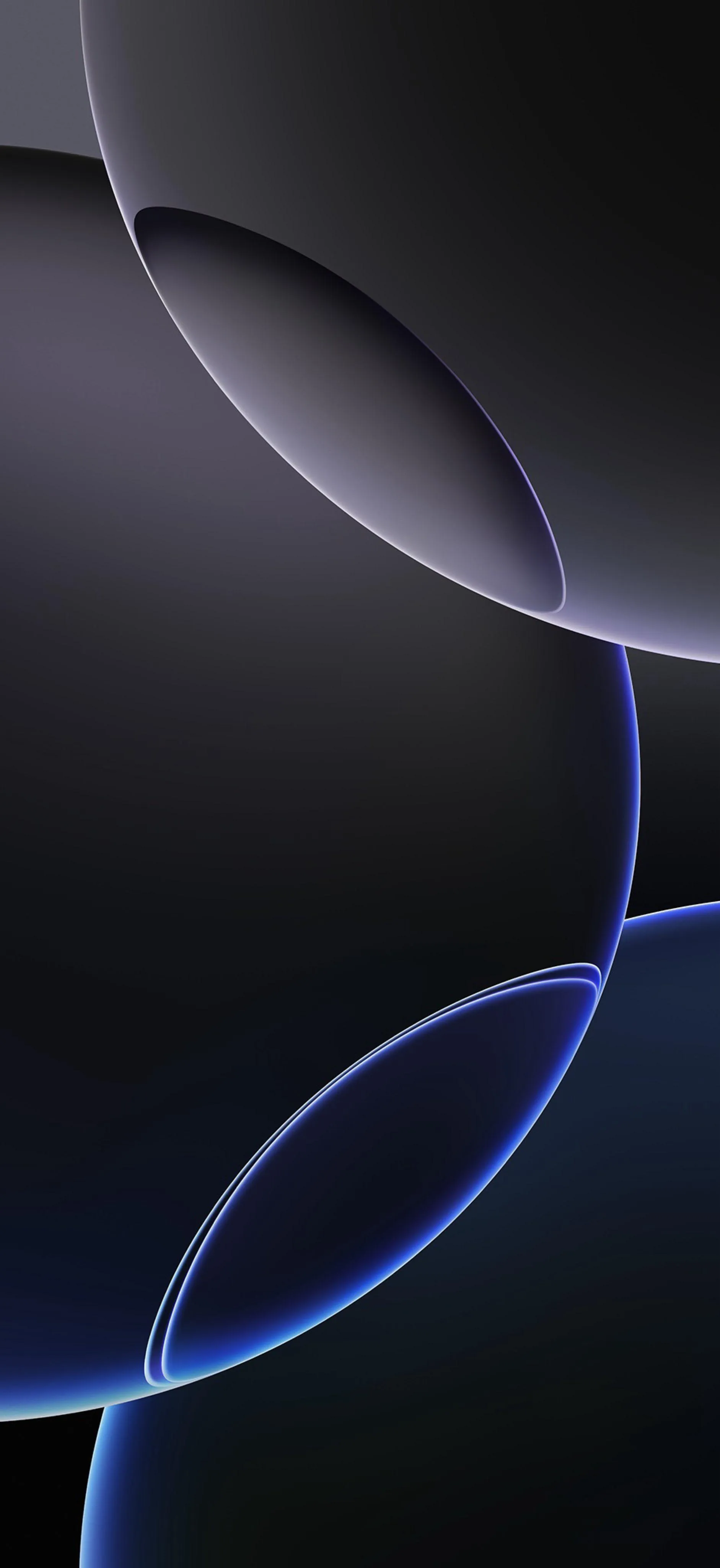 Dark Neon Wave Curves on a Black Background Wallpaper