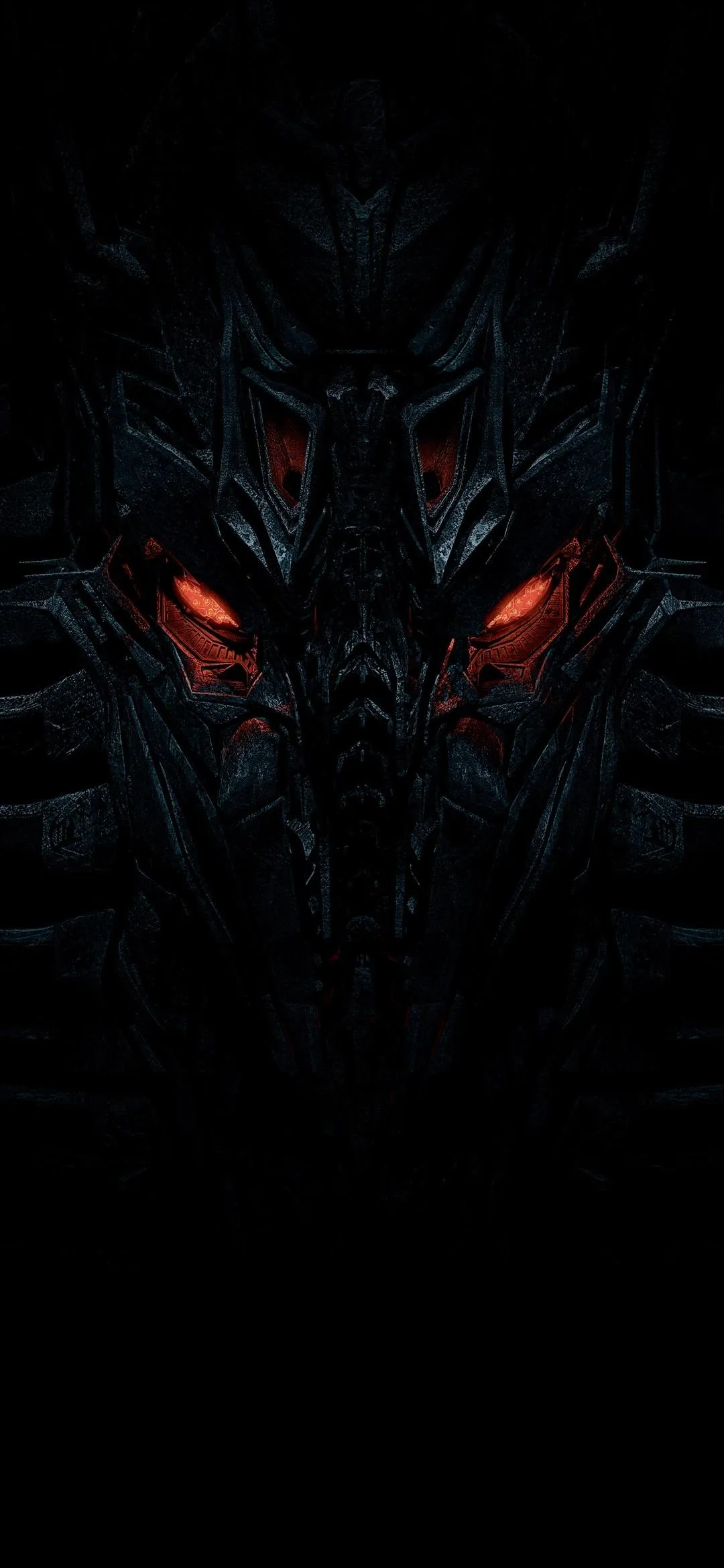 Dark Red Eyes Emerging from Black Shadow Scene Wallpaper