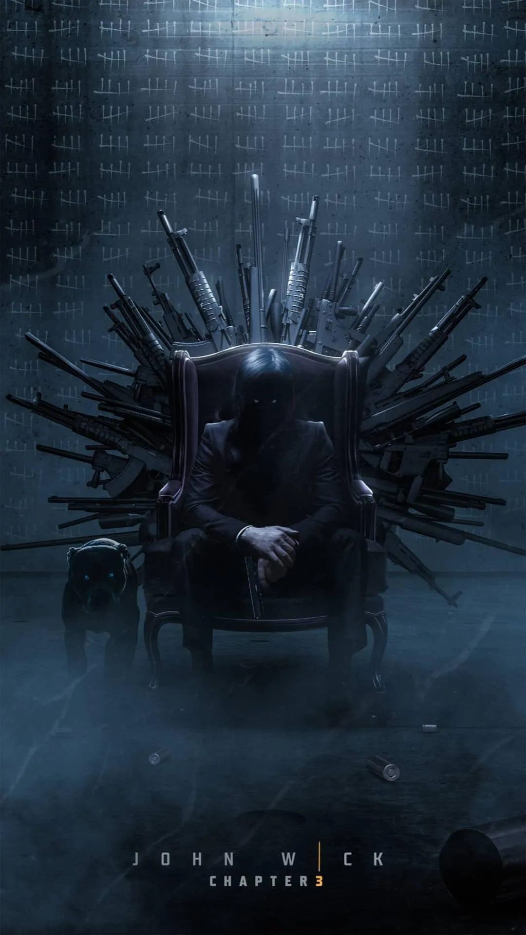 Dark Sci Fi Throne Room with Futuristic Design Wallpaper