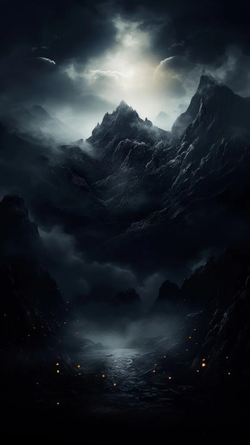 Dark Storm Clouds Gathering to Create Dramatic Moody Scene