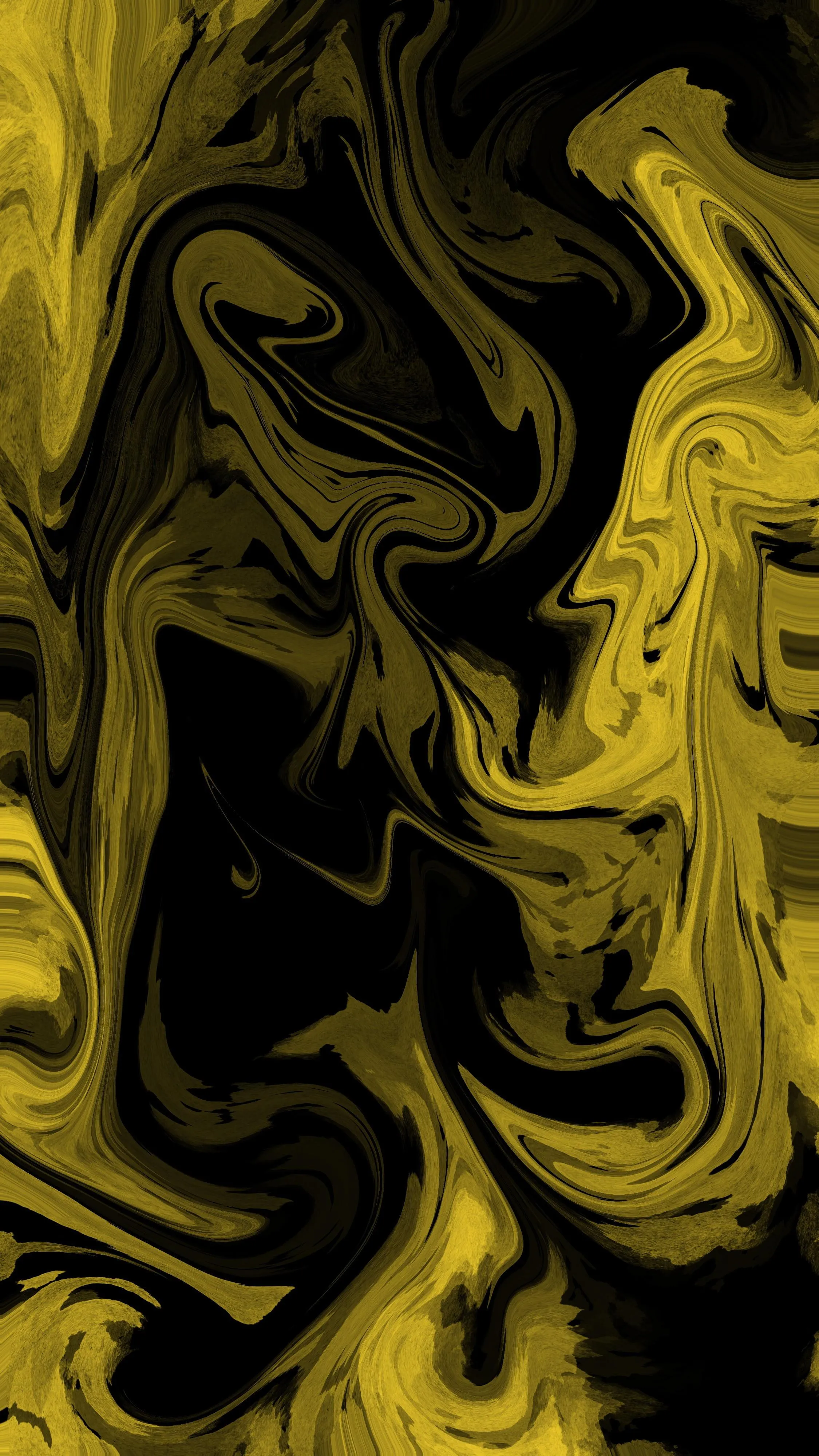 Dark Swirling Yellow Pattern Forming Liquid Like Textures