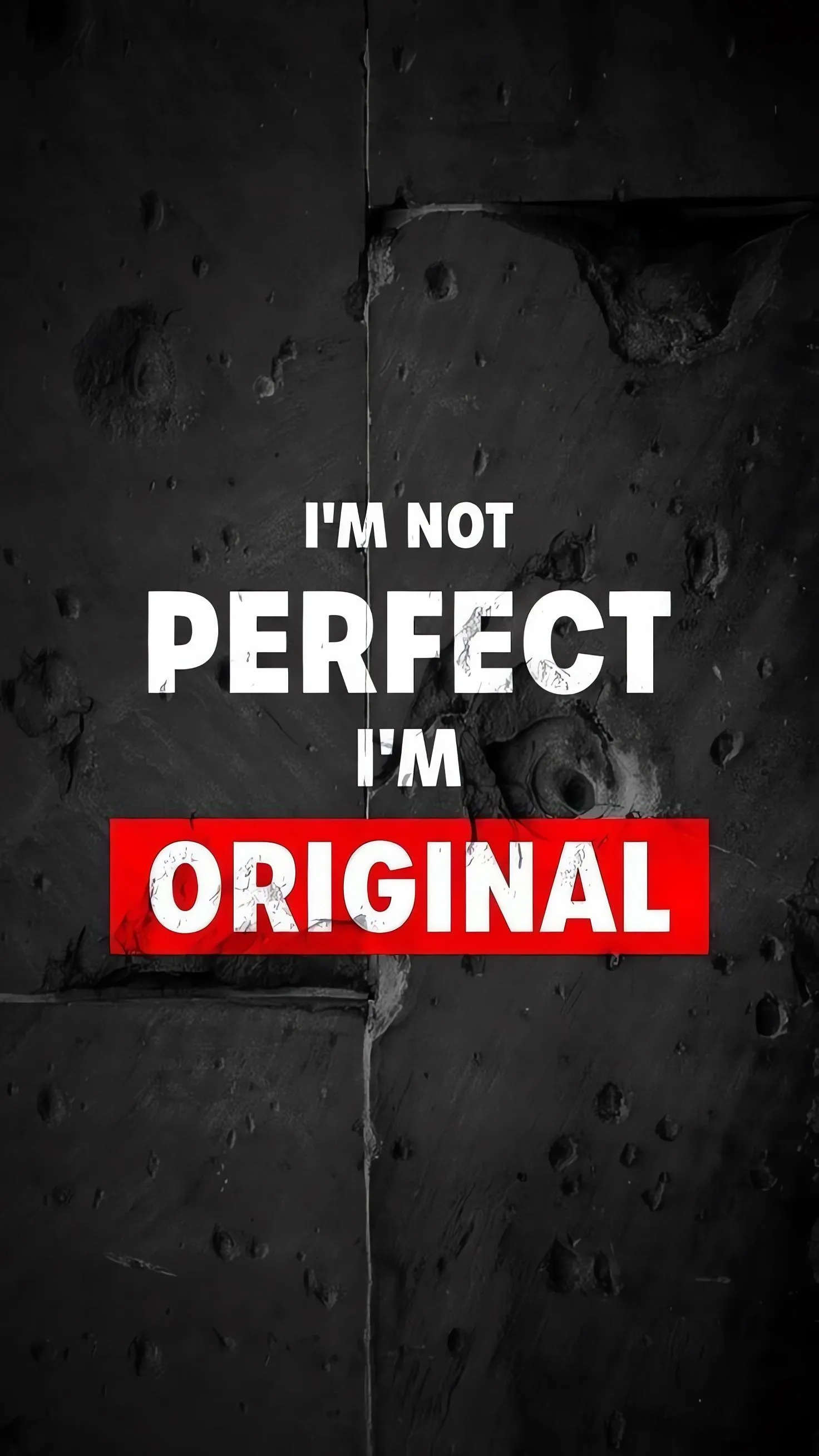 Dark Textured Quote Design with Bold Red Original Text