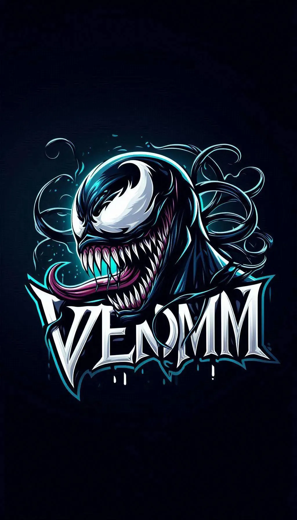 Dark Venom Character Art for Powerful Mobile Theme