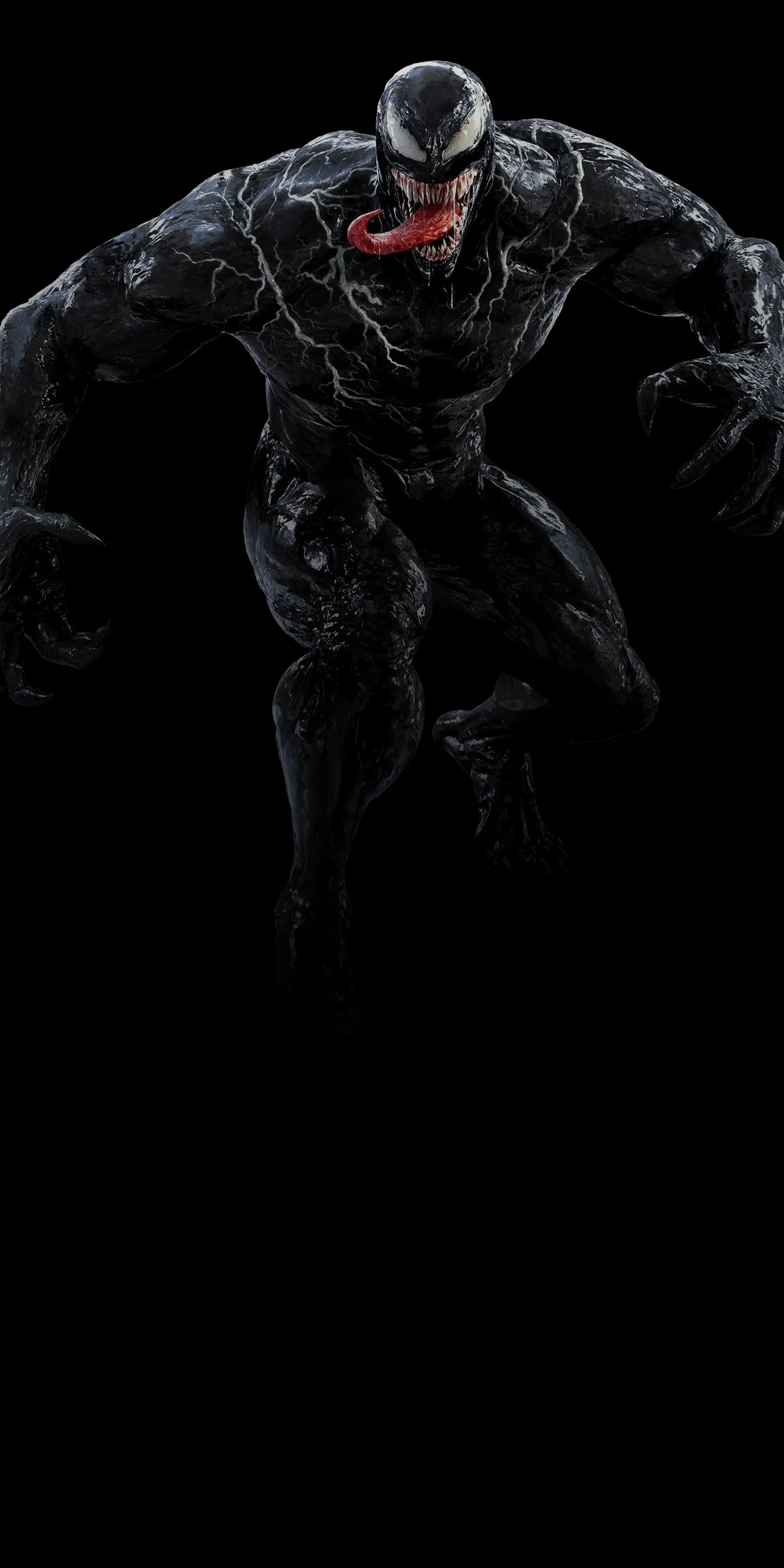 Dark Venom Creature Standing Strong in Shadow Scene