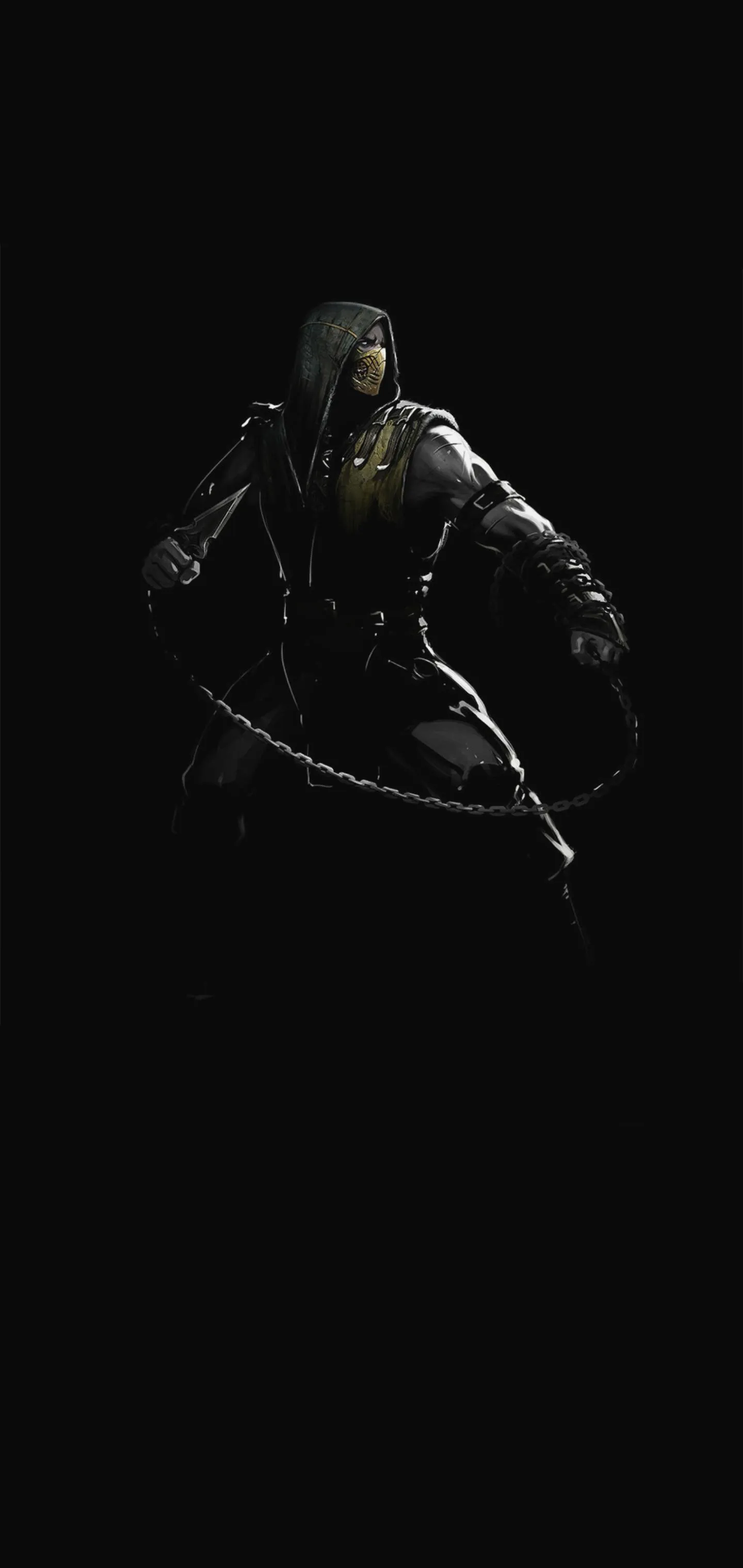 Dark Warrior Silhouette Artistic Phone Background Wallpaper