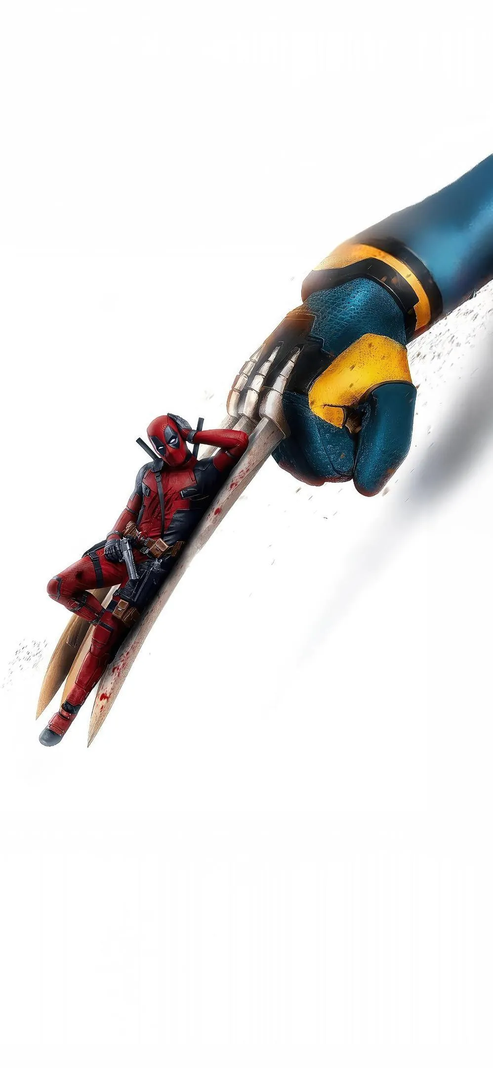 Deadpool Relaxing on the Blades in Epic Comic Style