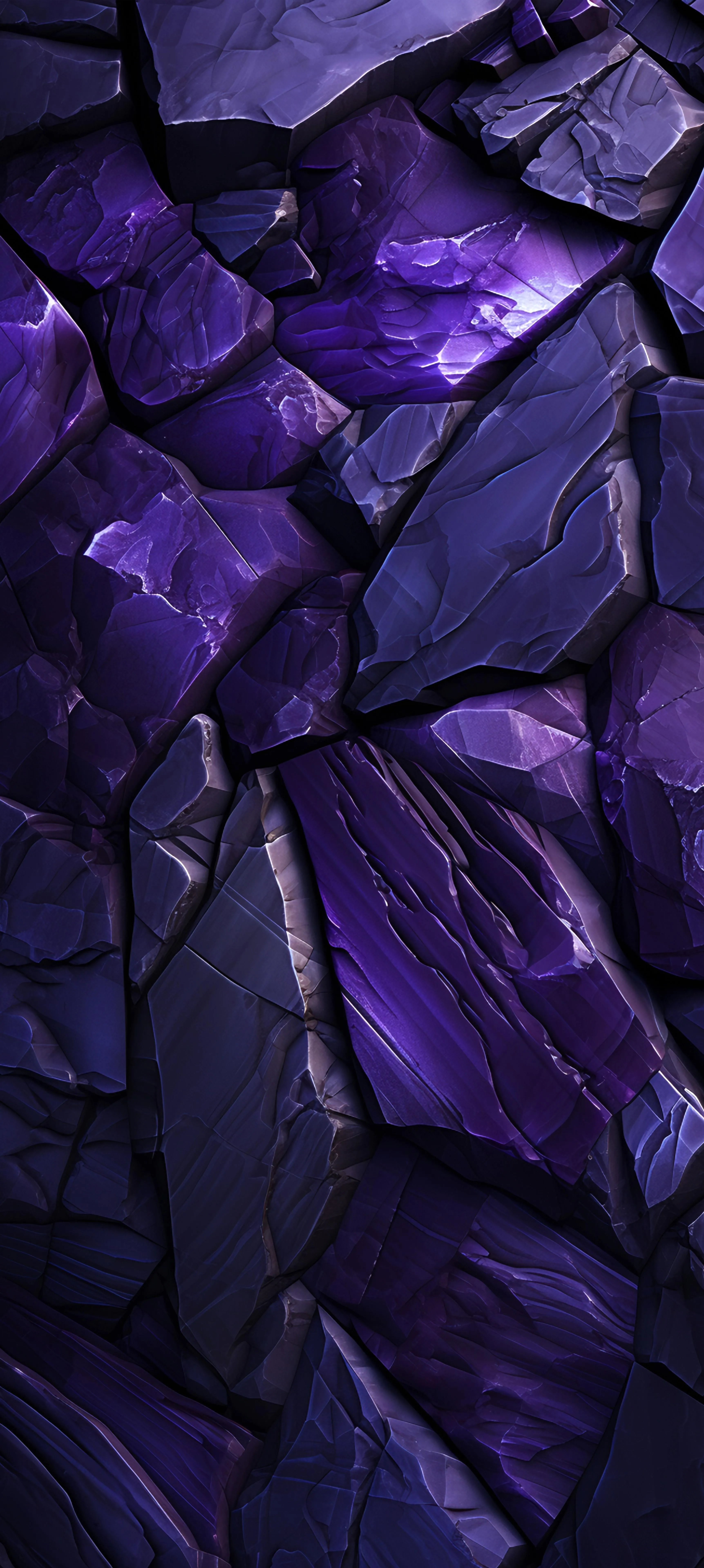 Deep Purple Crystal Stone Texture for Elegant Aesthetic