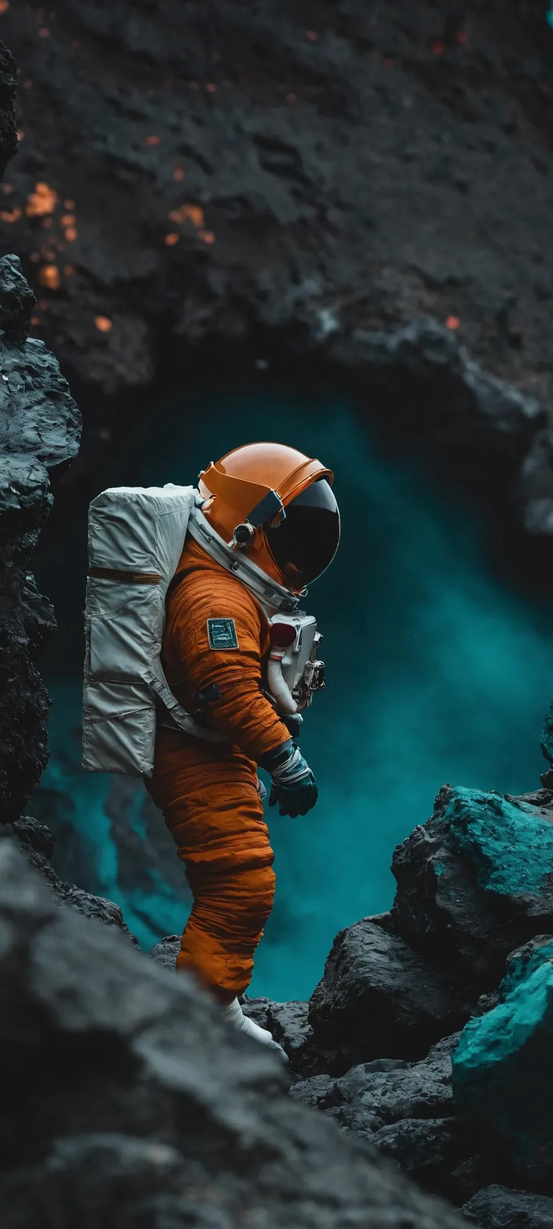 Deep Space Astronaut Adventure HD Mobile Wallpaper