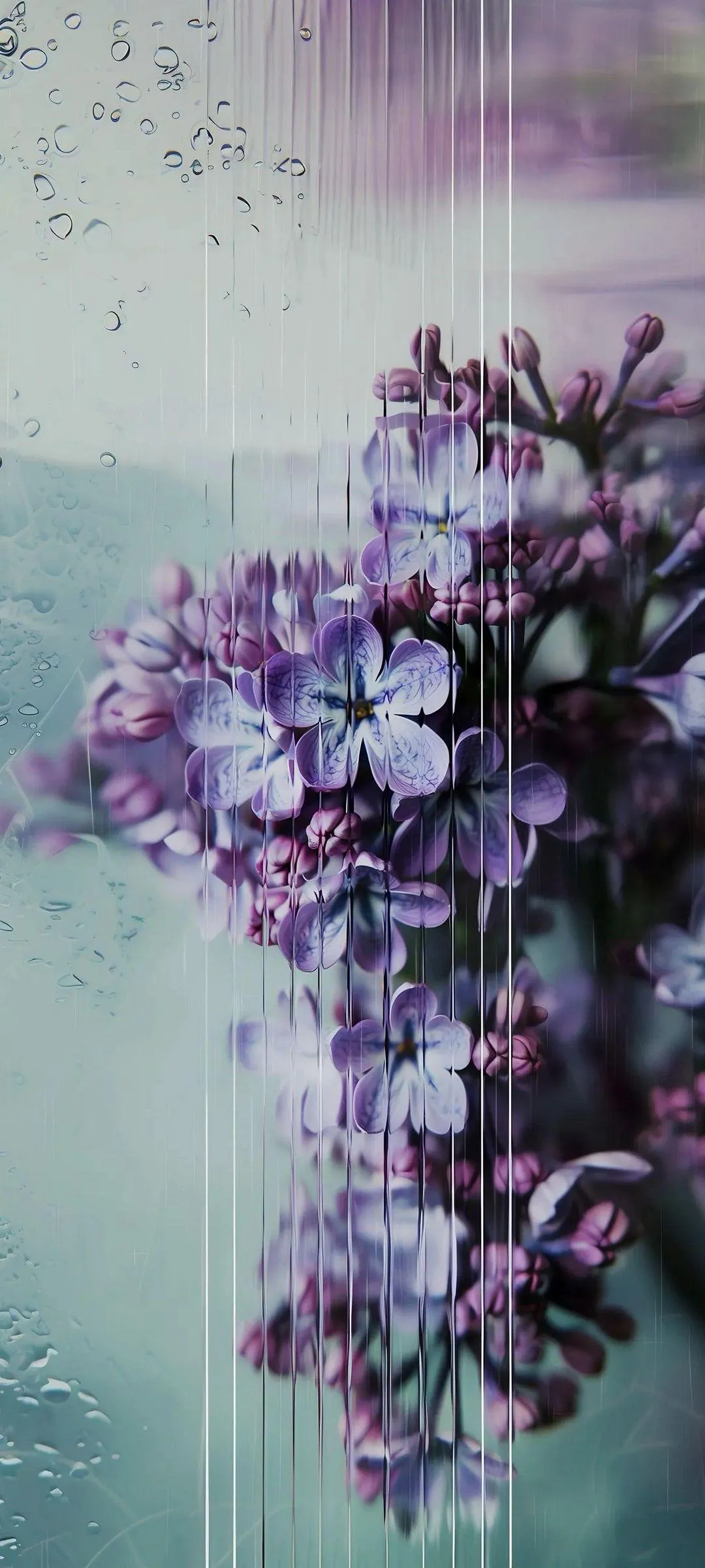 Delicate Purple Flowers With Soft Focus On Vintage Background