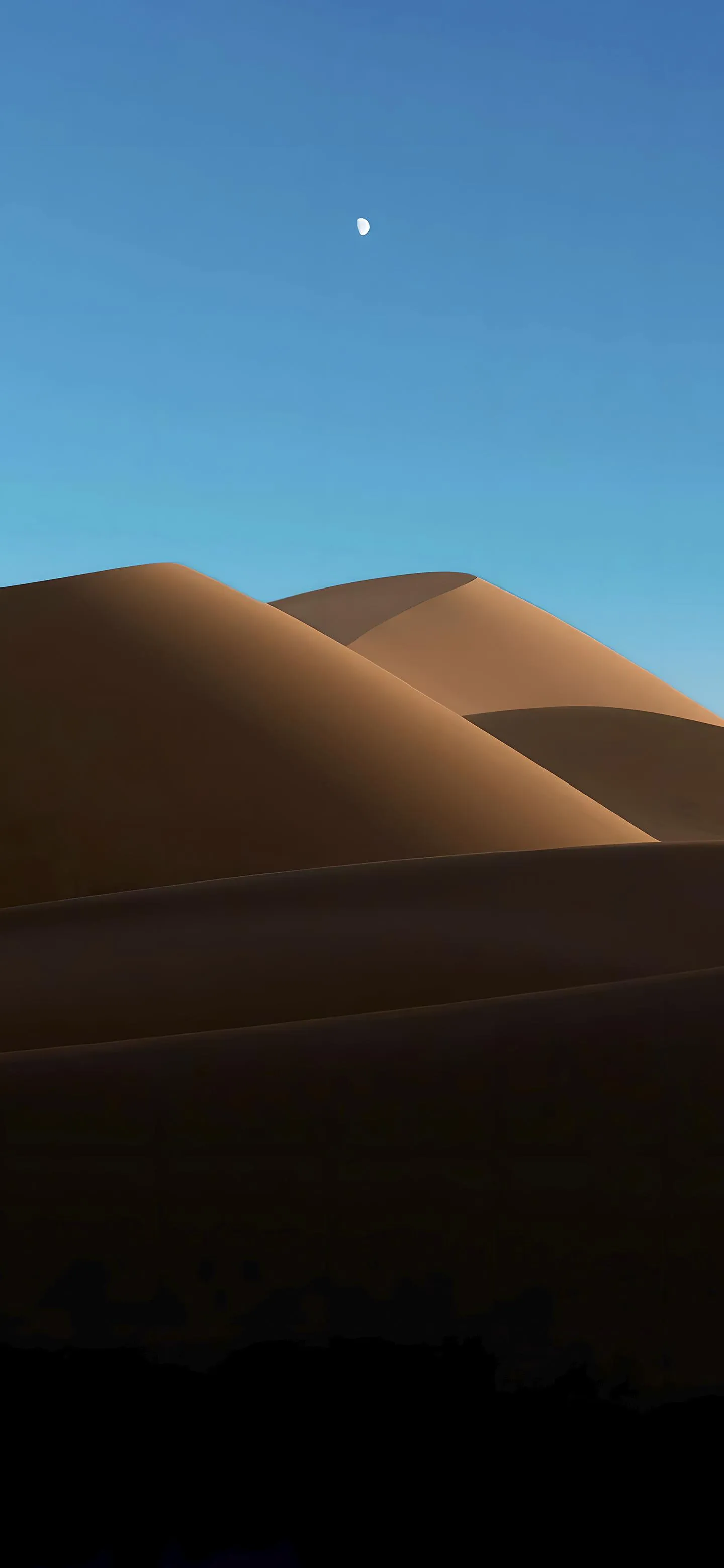 Desert Sand Dunes Night Sky and Moon Wallpaper for Phones