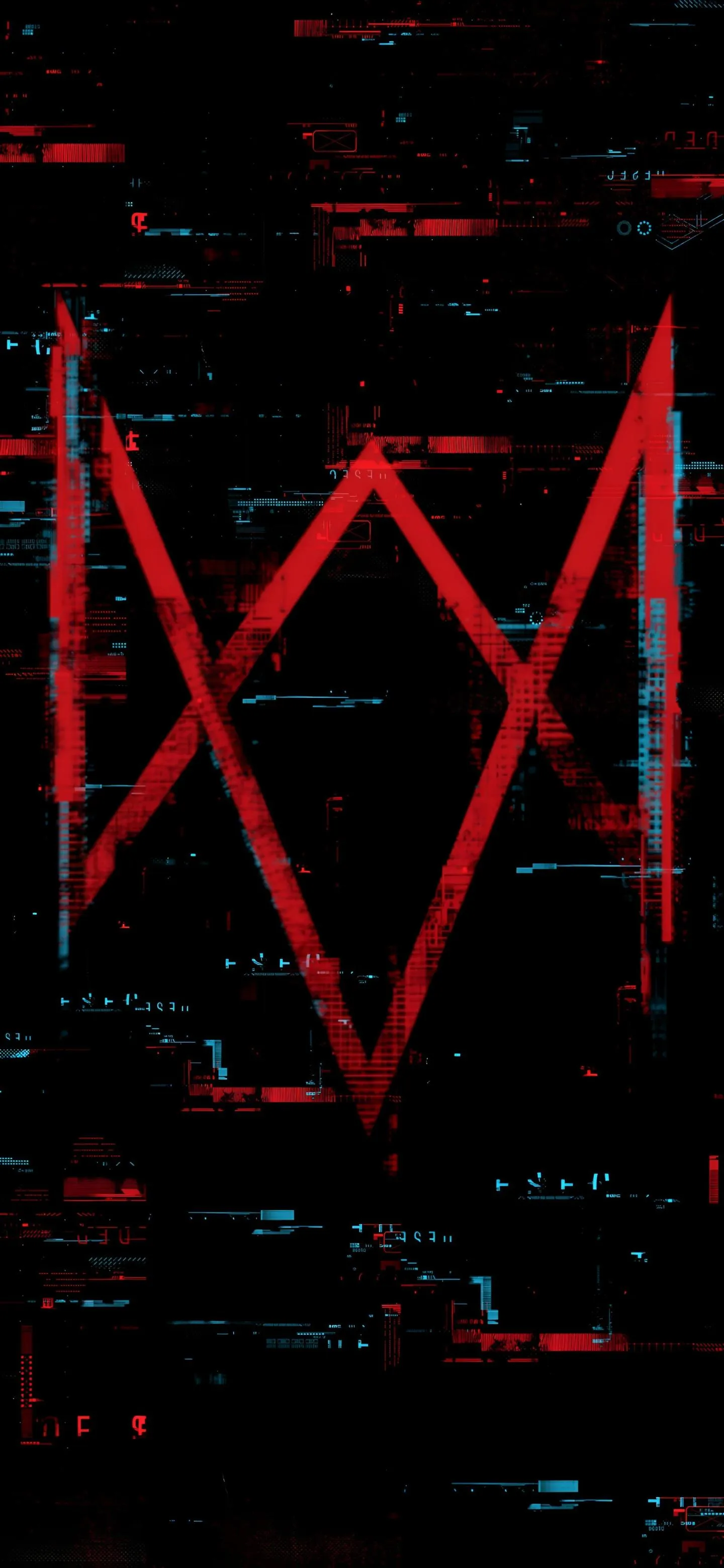 Digital Hacker Theme with Red and Black Cyber Symbols