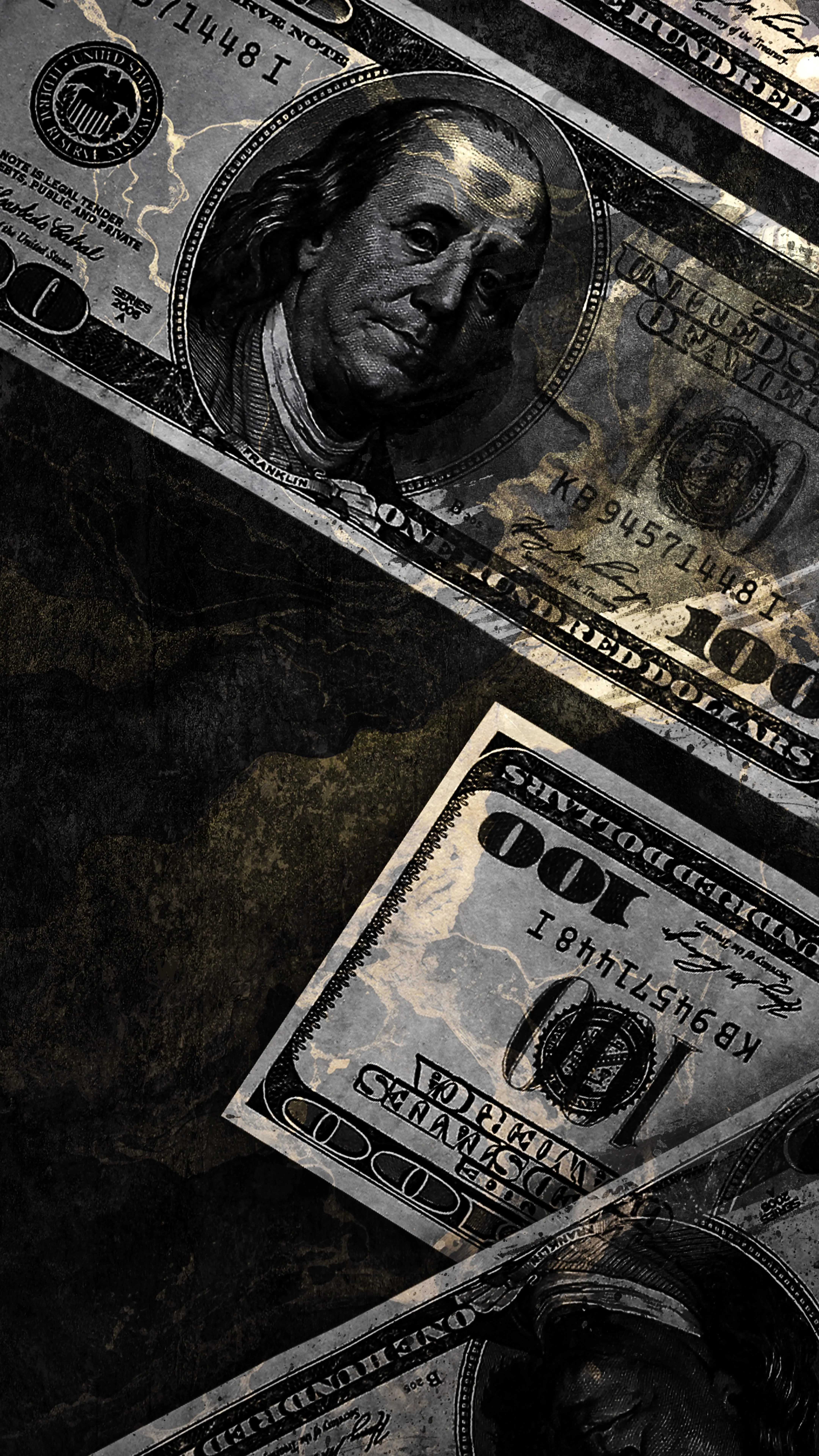 Dollar Bills and Coins Display Representing Wealth Image 4K