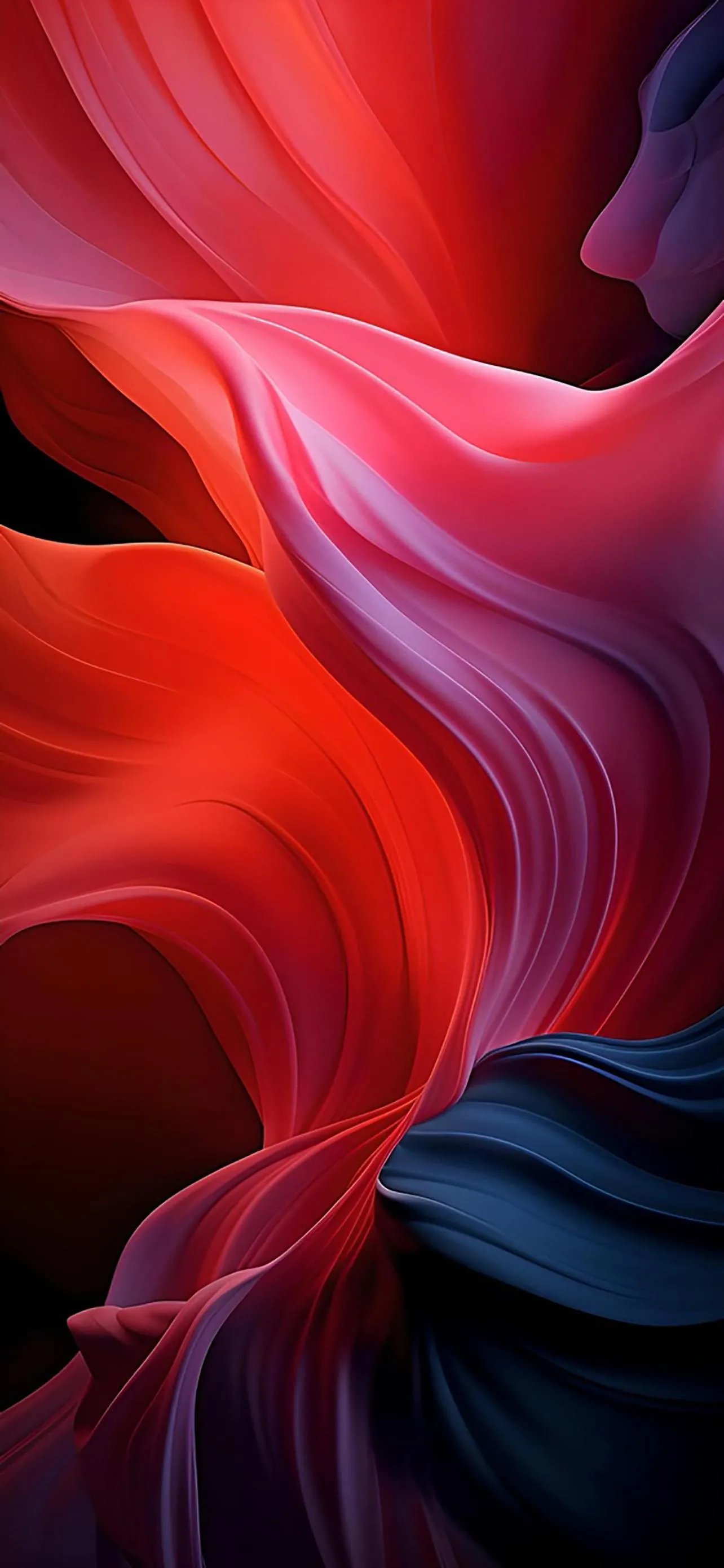 Dual Tone Red and Blue Swirl Abstract Wallpaper