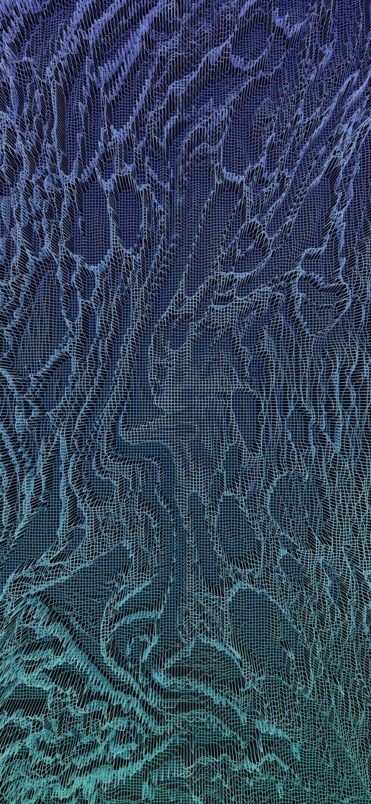 Dynamic Network Inspired Abstract Patterns In Blue Gradient