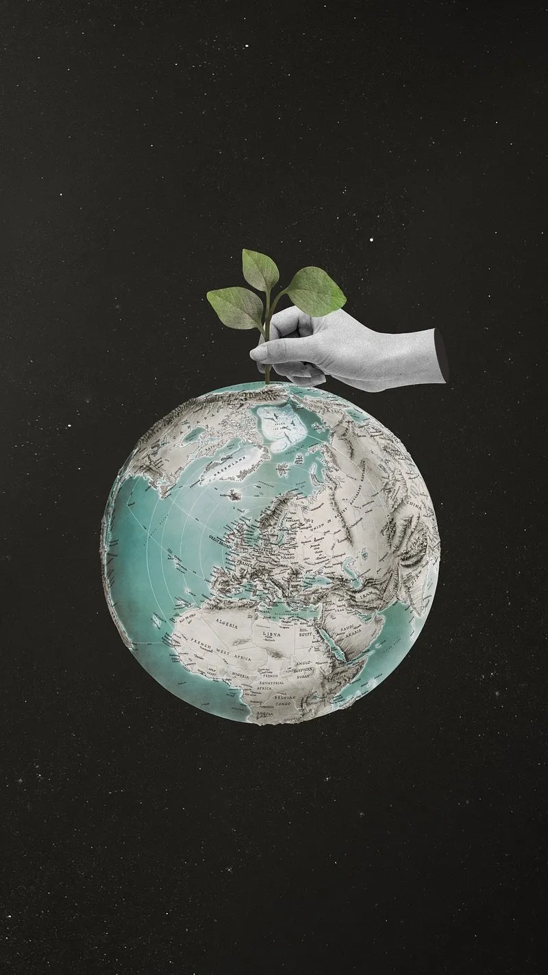 Earth in Hand Artwork Symbolizing Hope and Nature Care