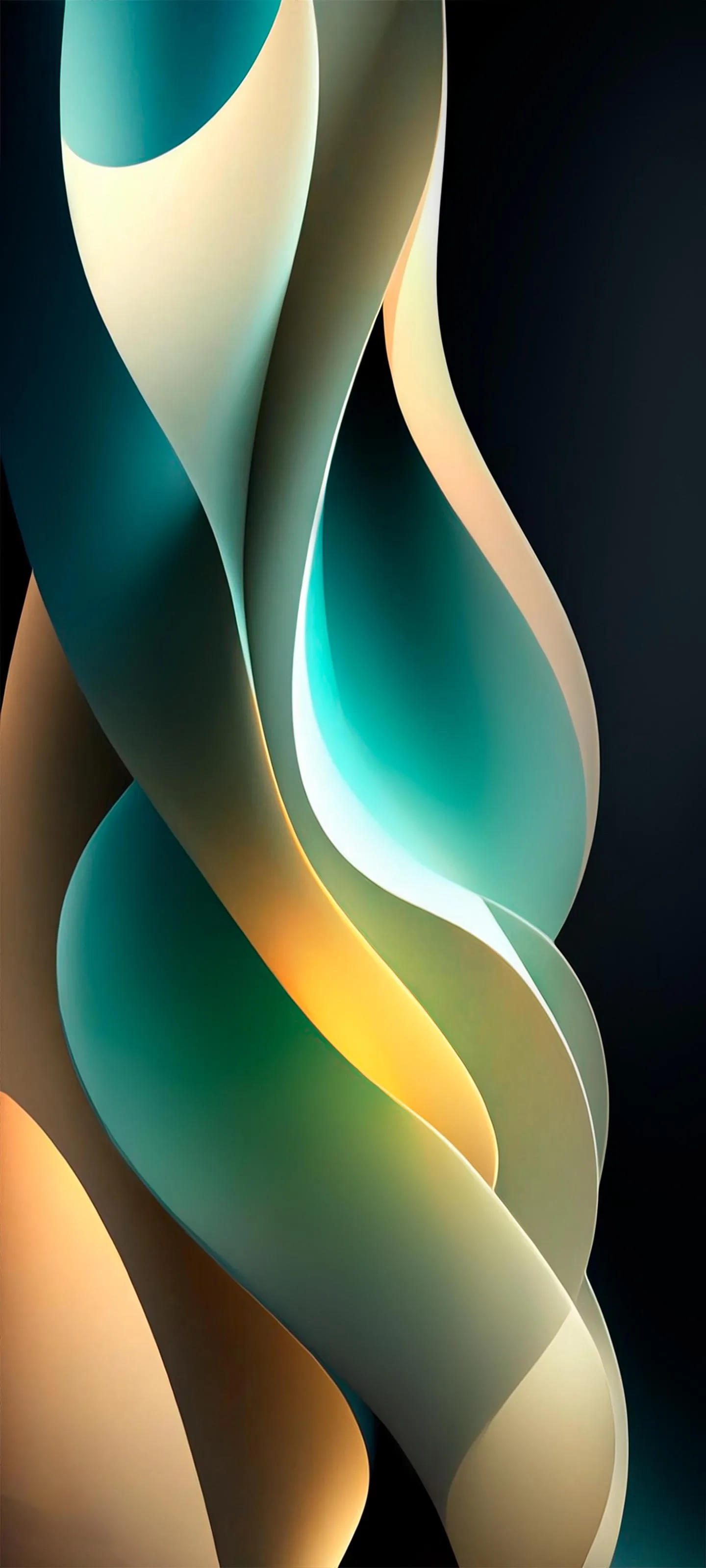 Elegant Abstract 3D Shape Art With Smooth Color Waves