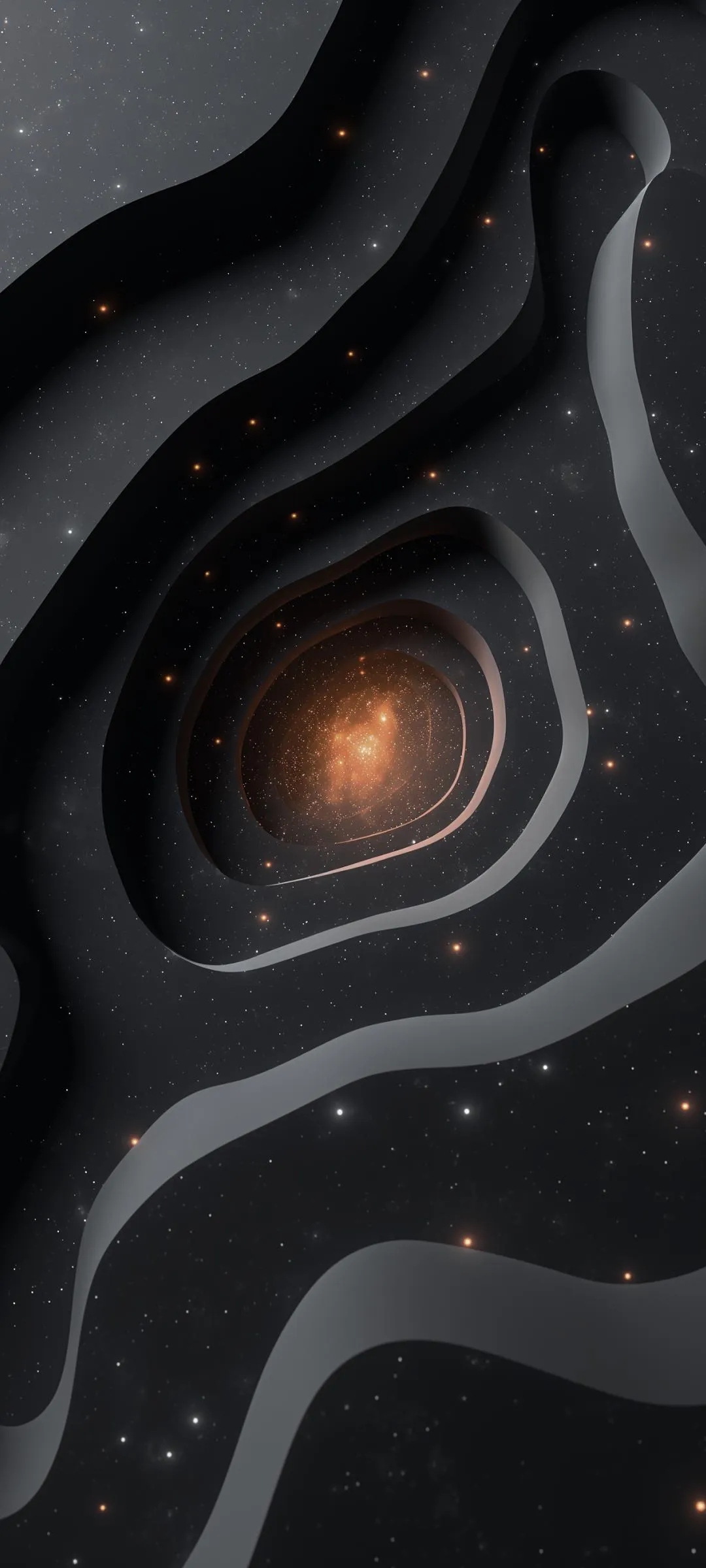 Elegant Abstract Cosmic Art Wallpaper for Dark Aesthetic