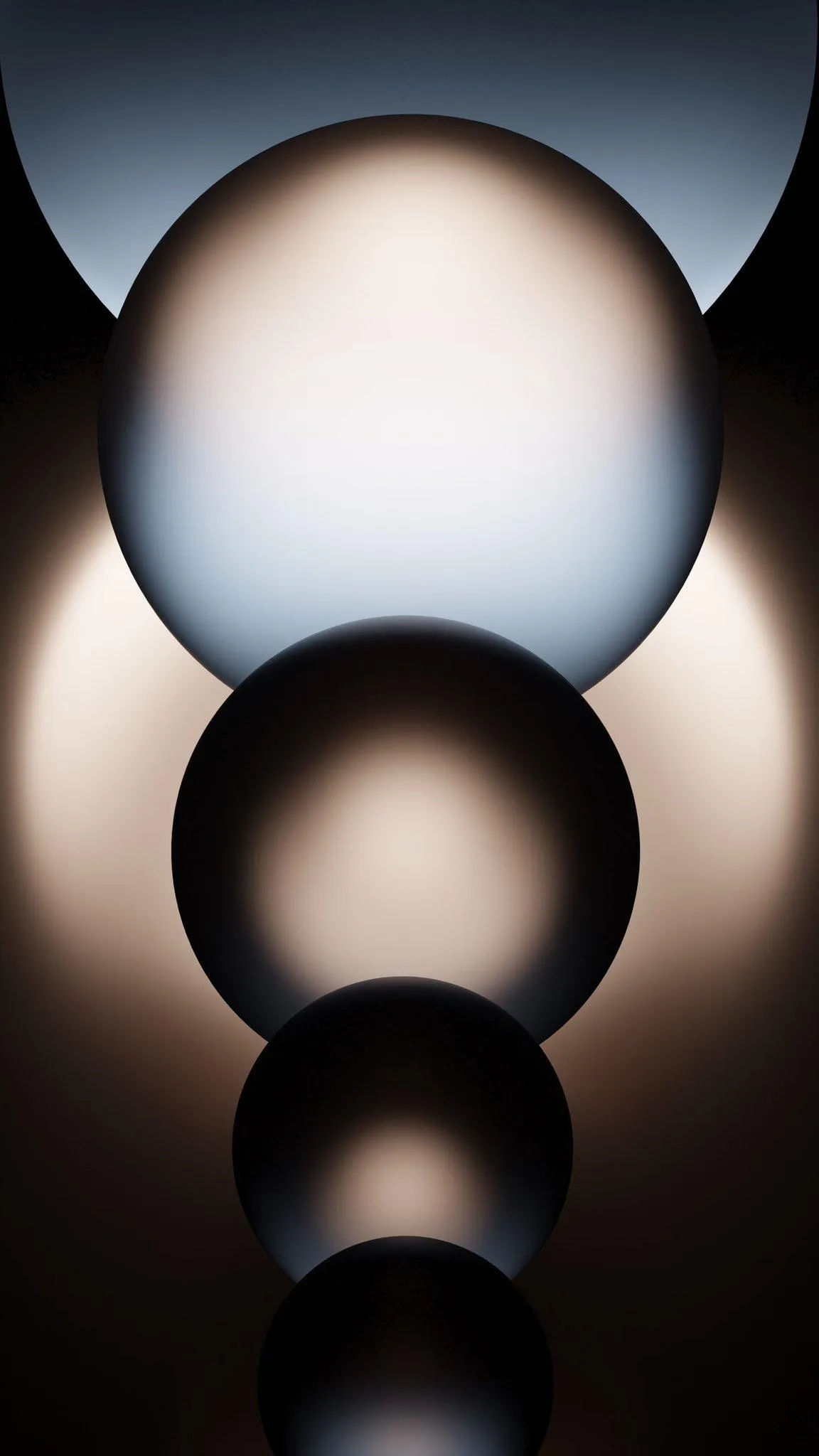 Elegant Abstract Spheres in Modern Minimal Design Wallpaper