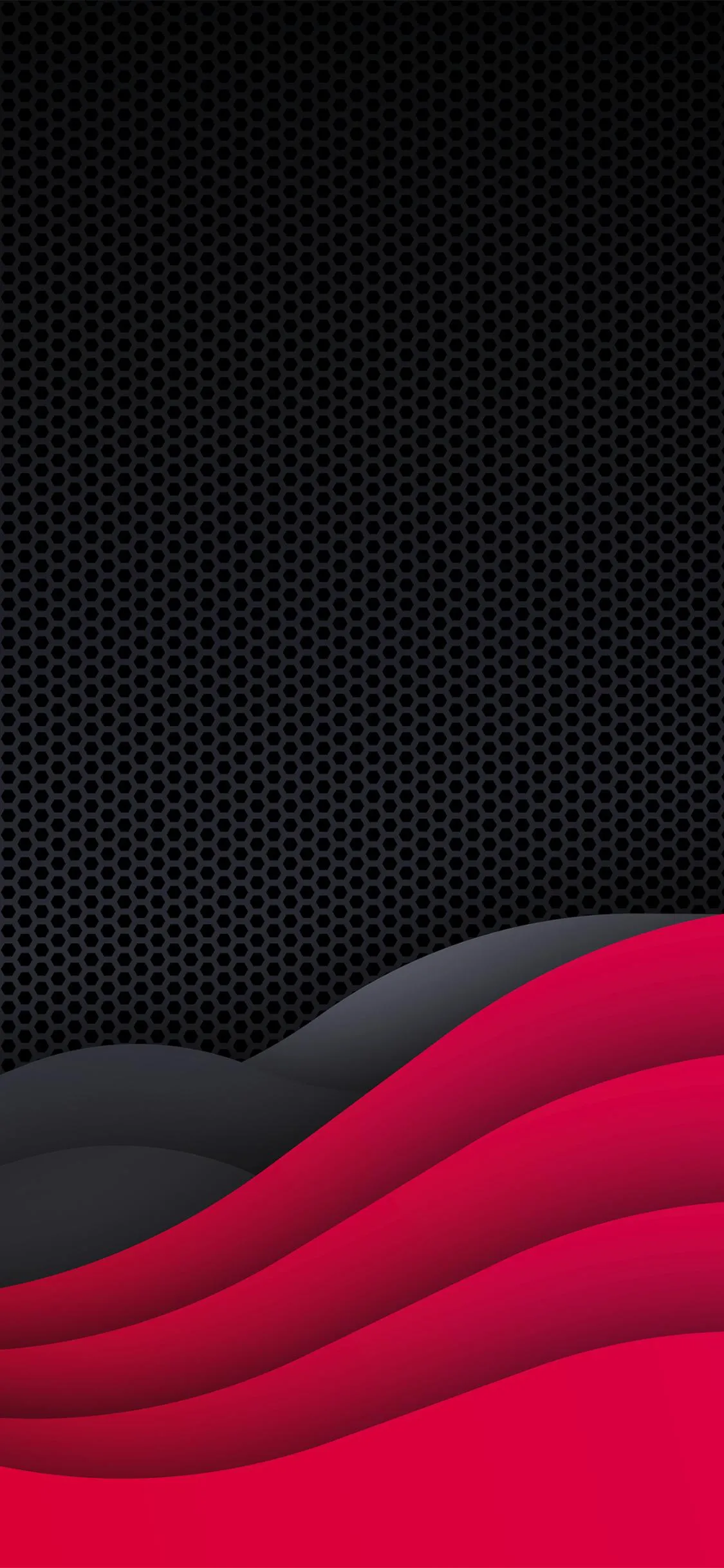 Elegant Black and Red Abstract Waves for Modern Devices