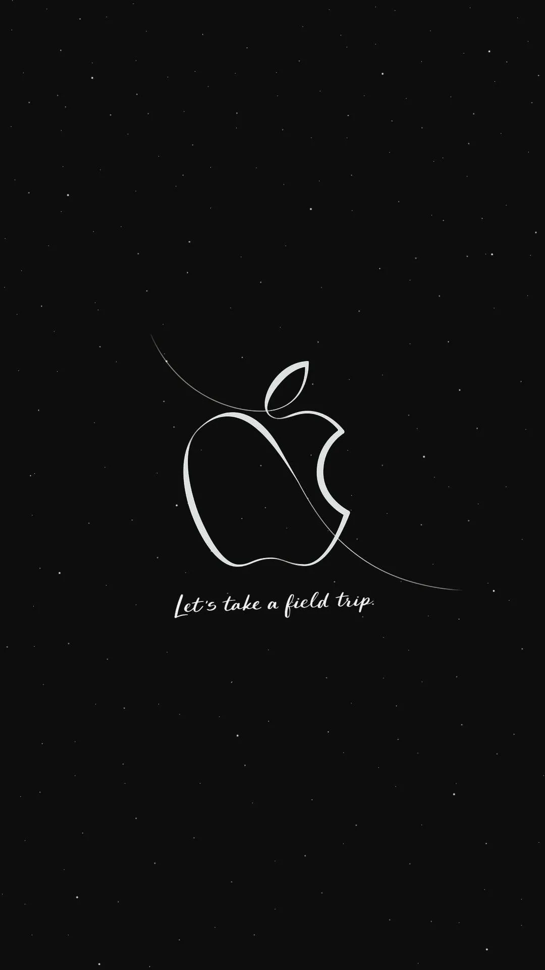 Elegant Black Apple Logo Modern Tech Inspired Wallpaper