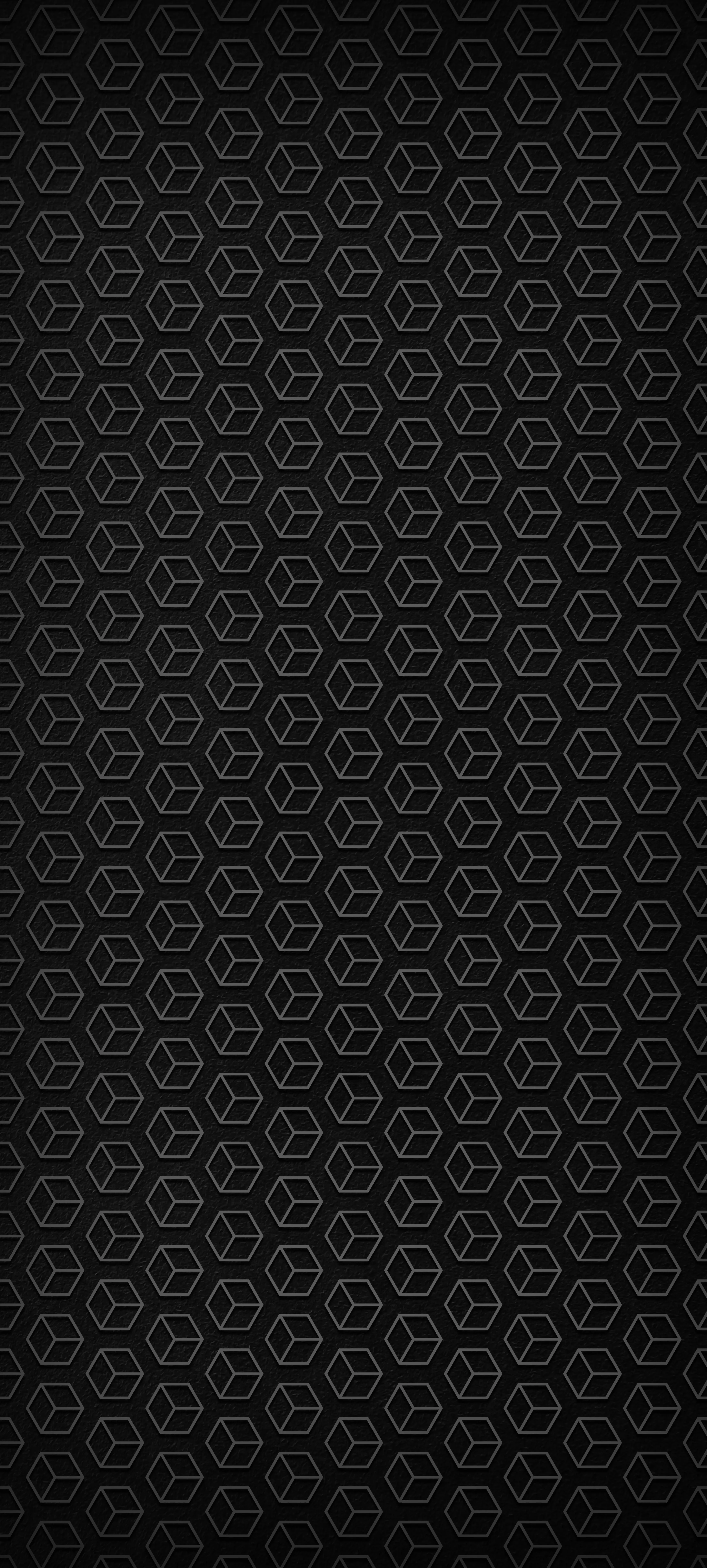 Elegant Black Patterned Wallpaper with Intricate Details