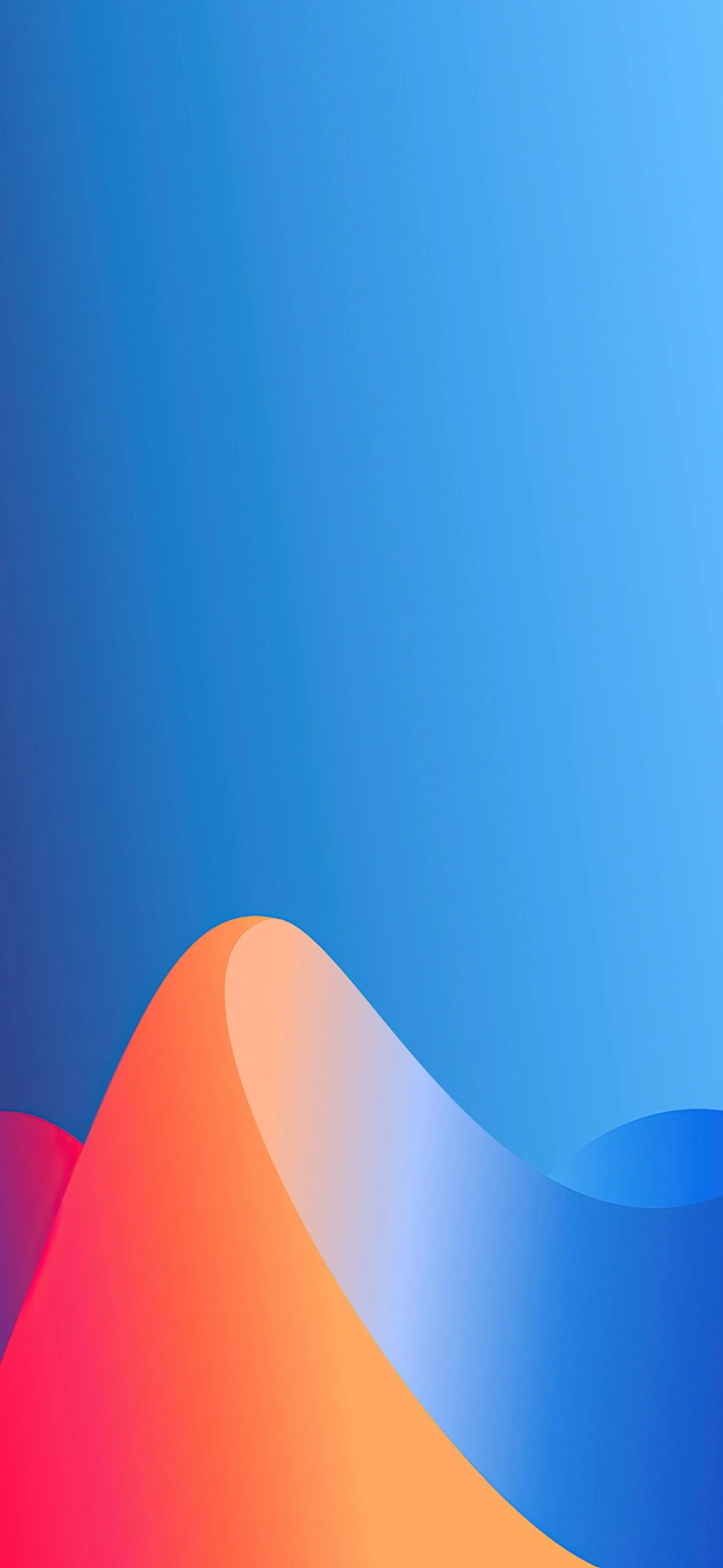 Elegant Blue and Orange Gradient Minimal Phone Wallpaper
