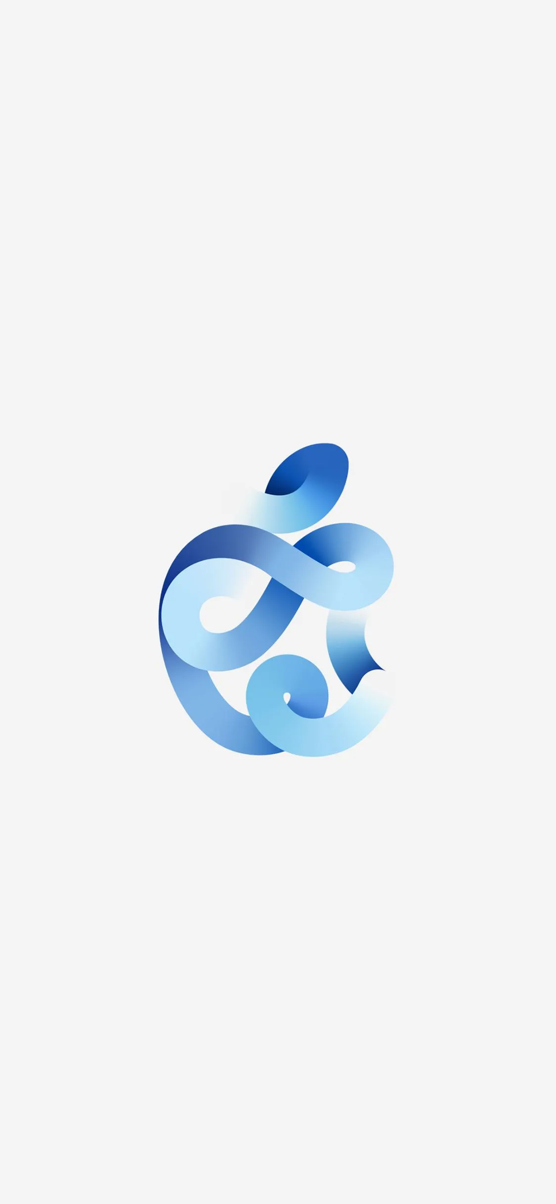 Elegant Blue Ribbon Forming Smooth Abstract 3D Design