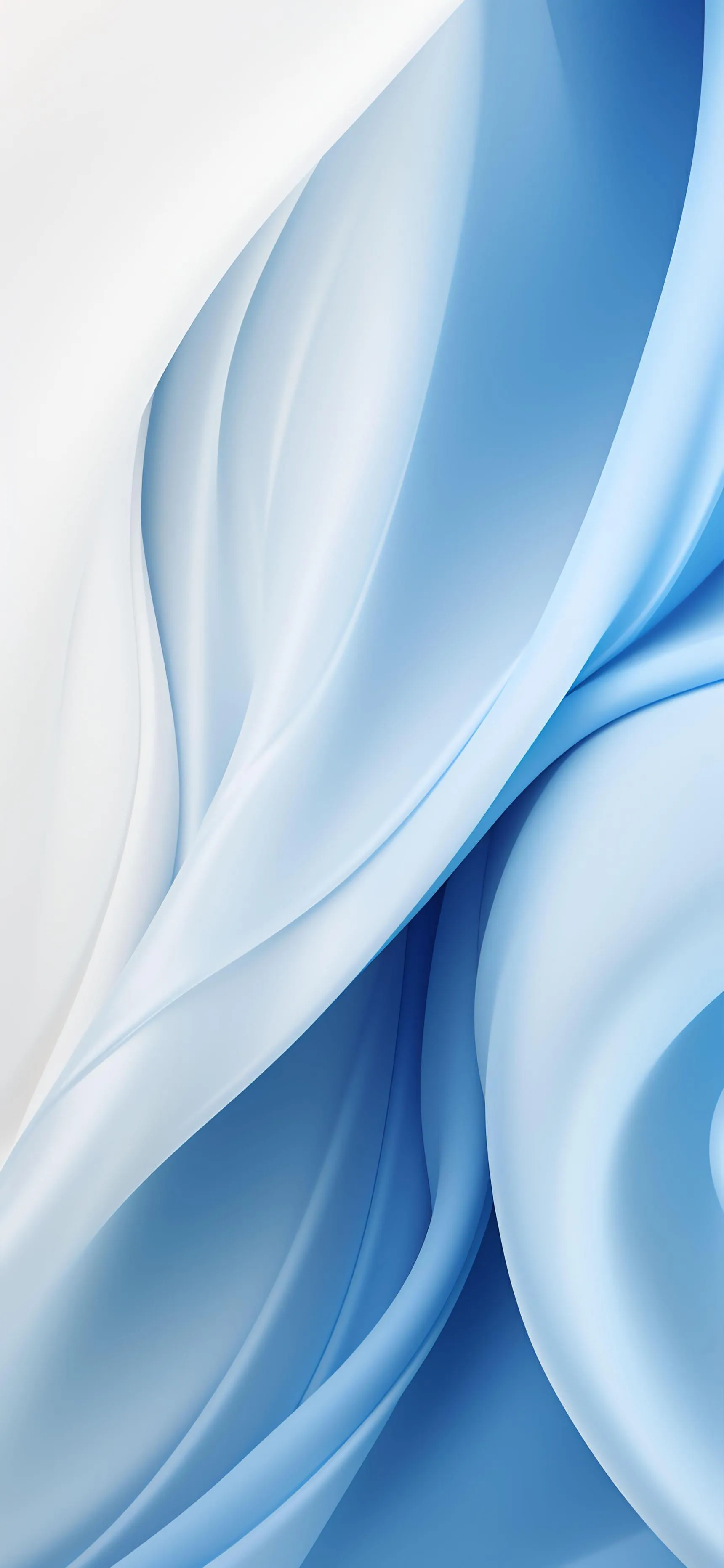 Elegant Blue Silk Folds Minimal Mobile Design Wallpaper
