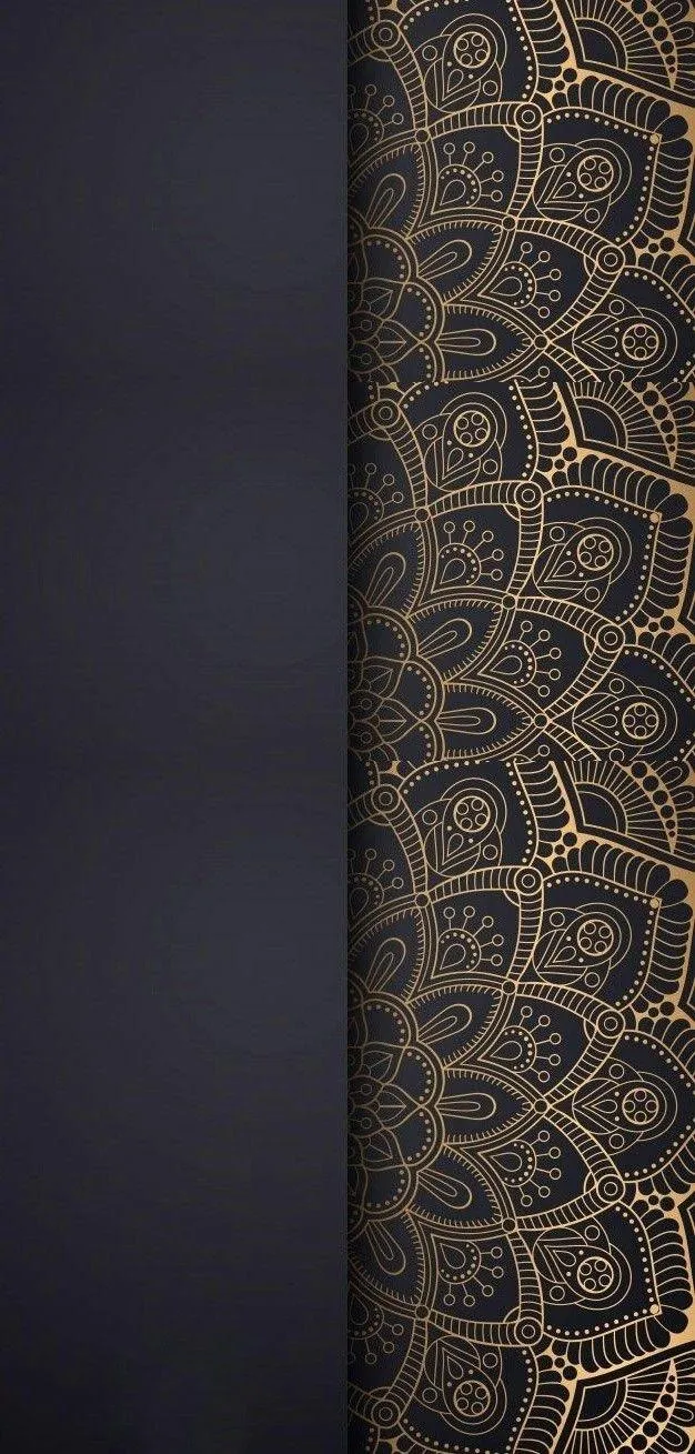 Elegant Brown Mandala Art Texture Close Up View Wallpaper