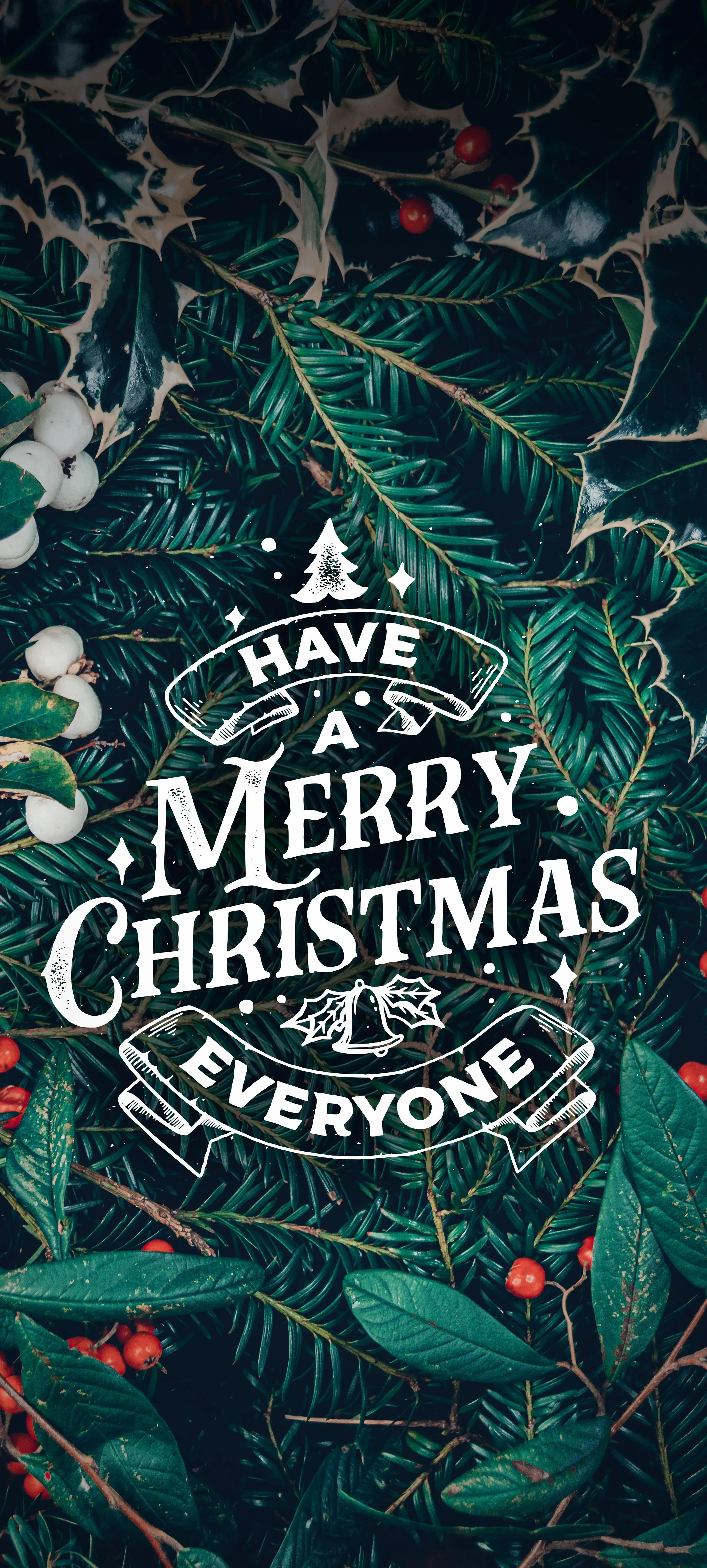 Elegant Christmas Greeting with Dark Forest Background