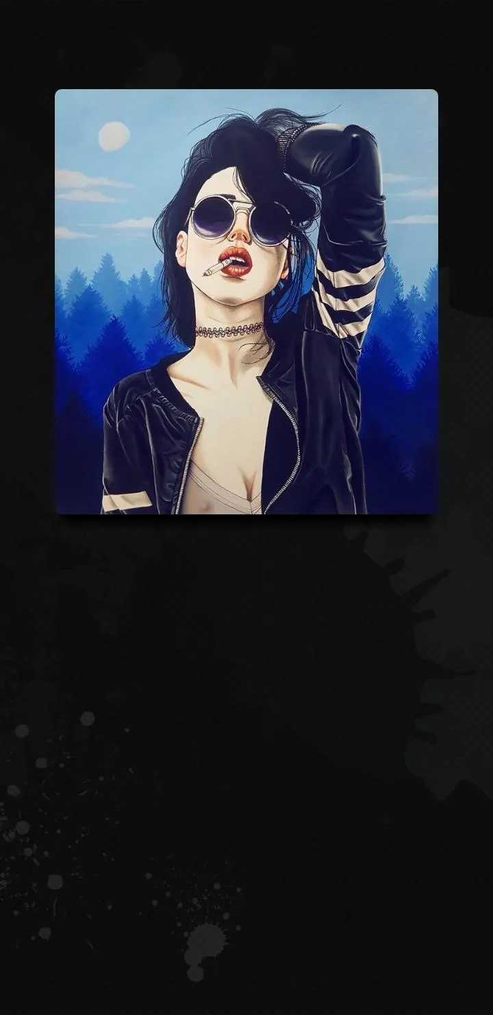 Elegant Female Portrait Digital Art for Mobile Style