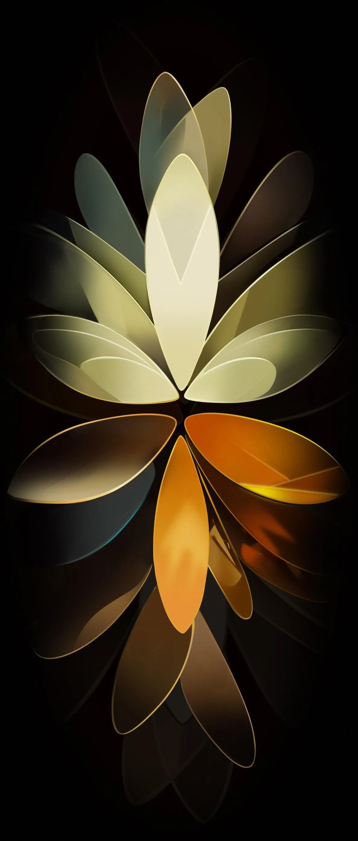 Elegant Flower Petals Abstract Mobile Art Design Wallpaper