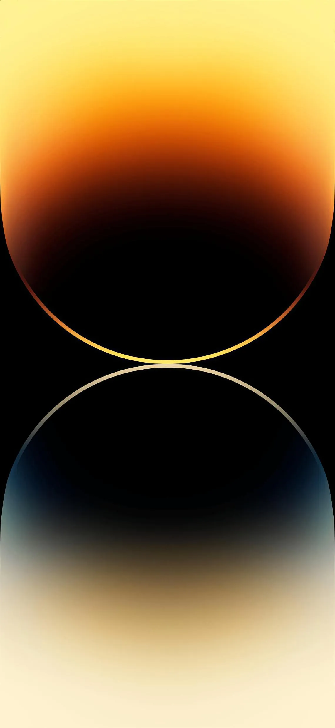Elegant Golden Eclipse Abstract Phone Background Wallpaper